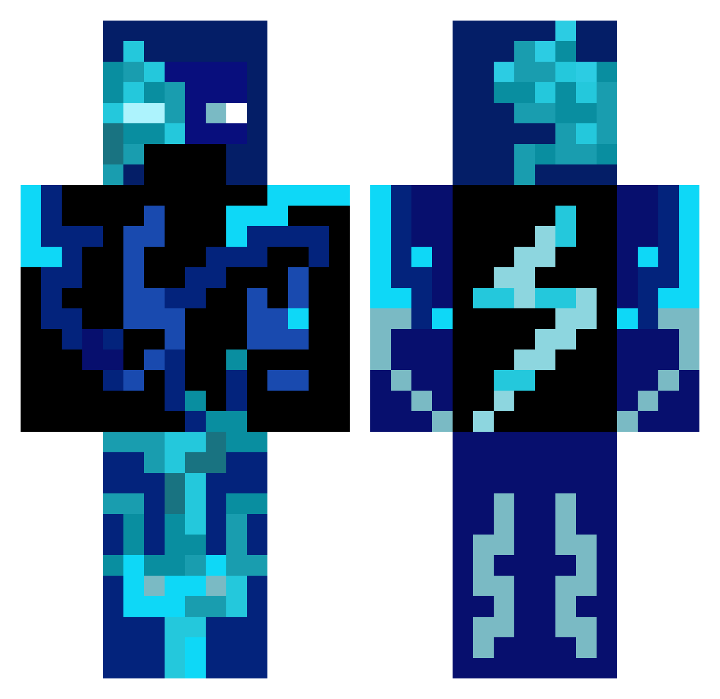 Evyatar165 Minecraft skin, front and back view