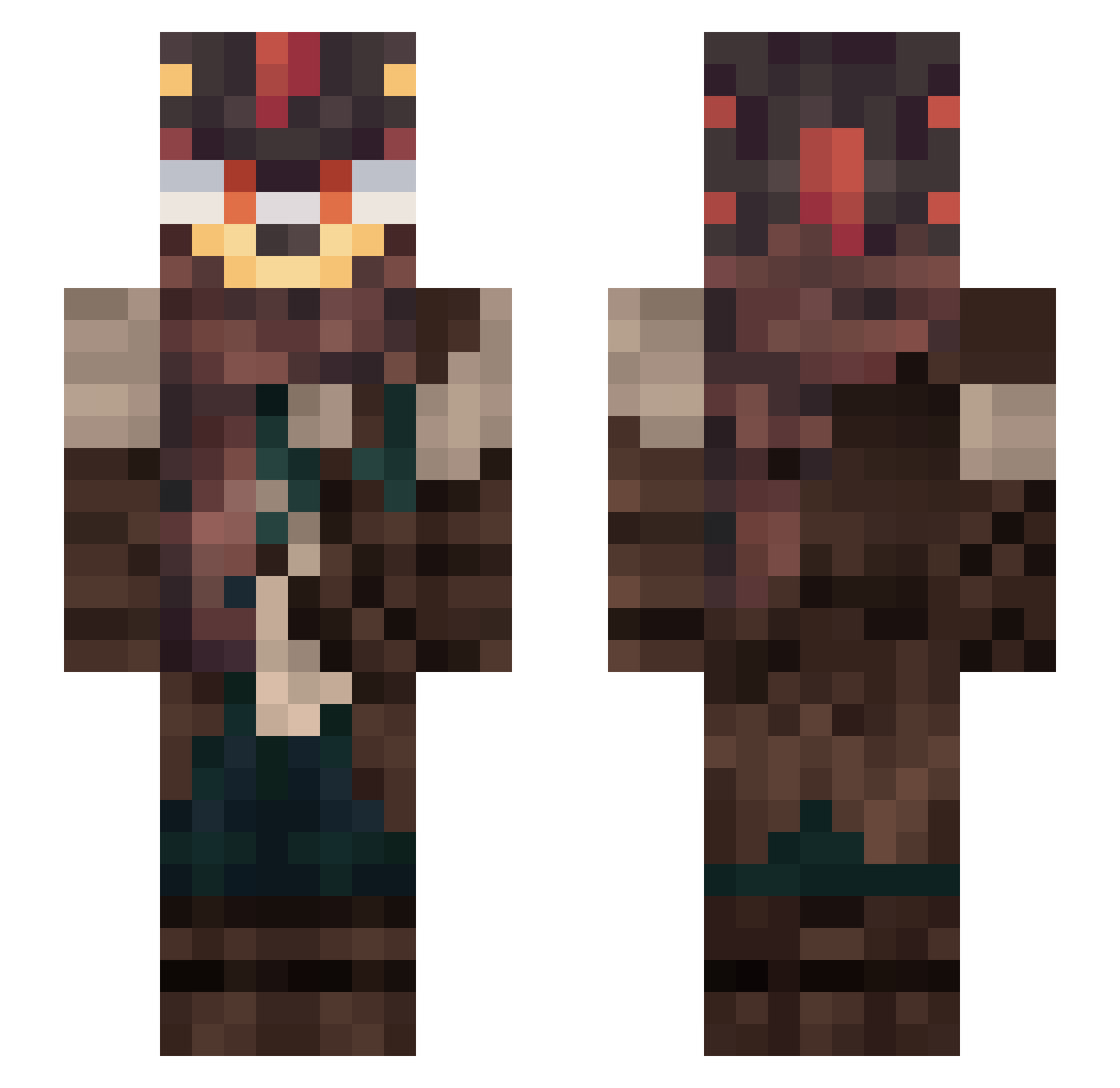 goodkidlulu Minecraft skin, front and back view