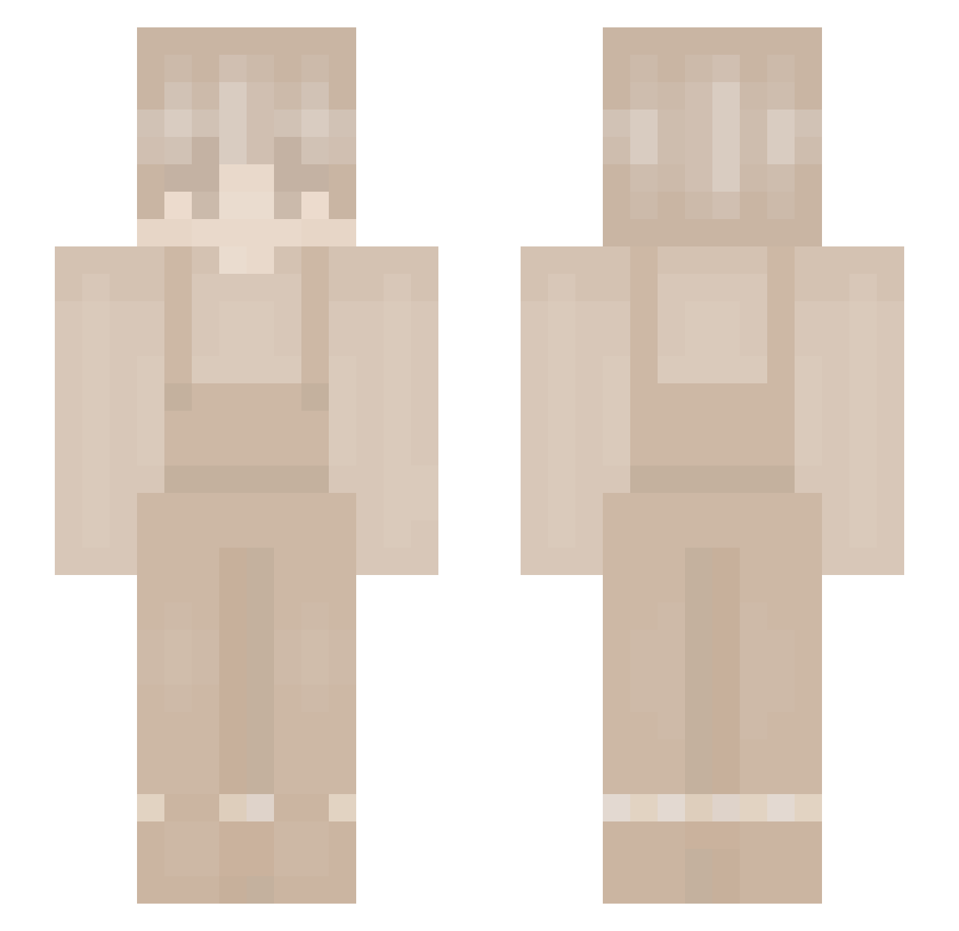 kurra Minecraft skin, front and back view