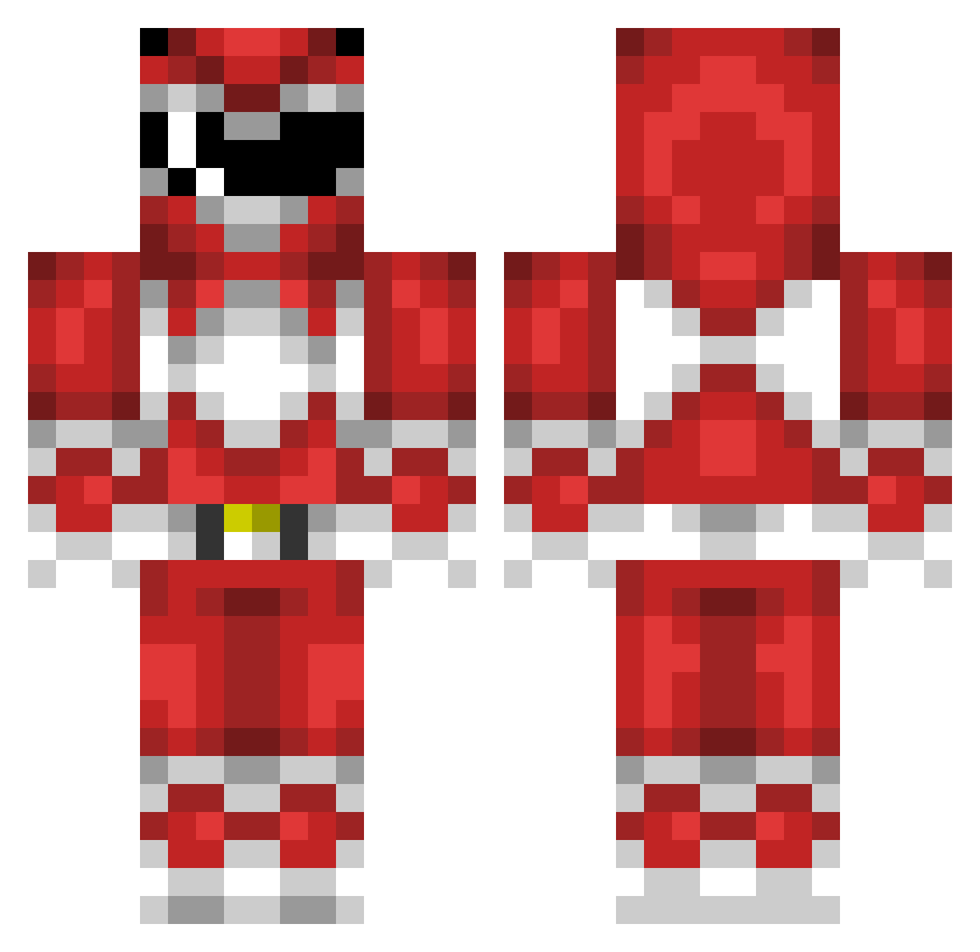 ItzCollier Minecraft skin, front and back view