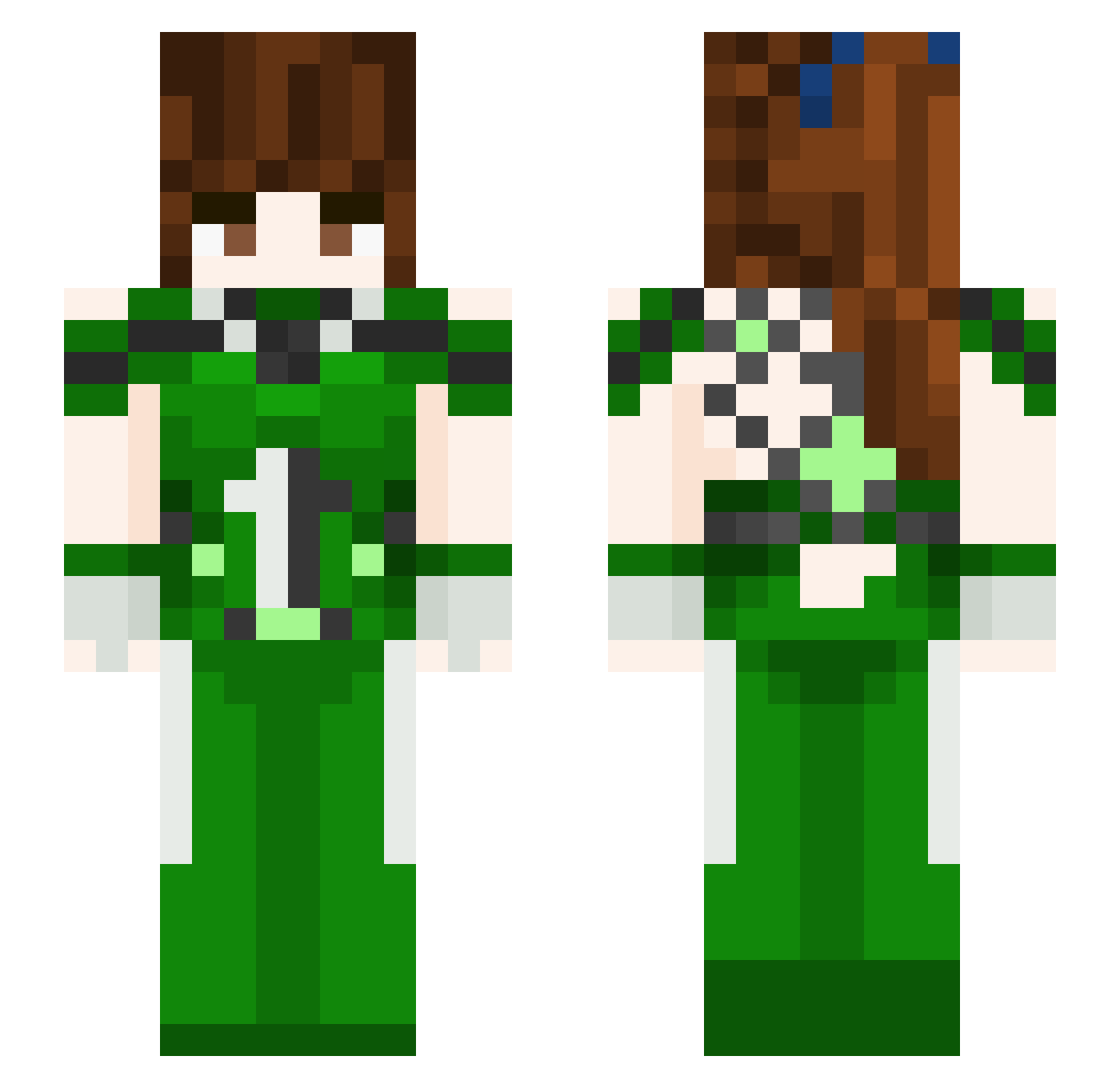w3rt0n38 Minecraft skin, front and back view