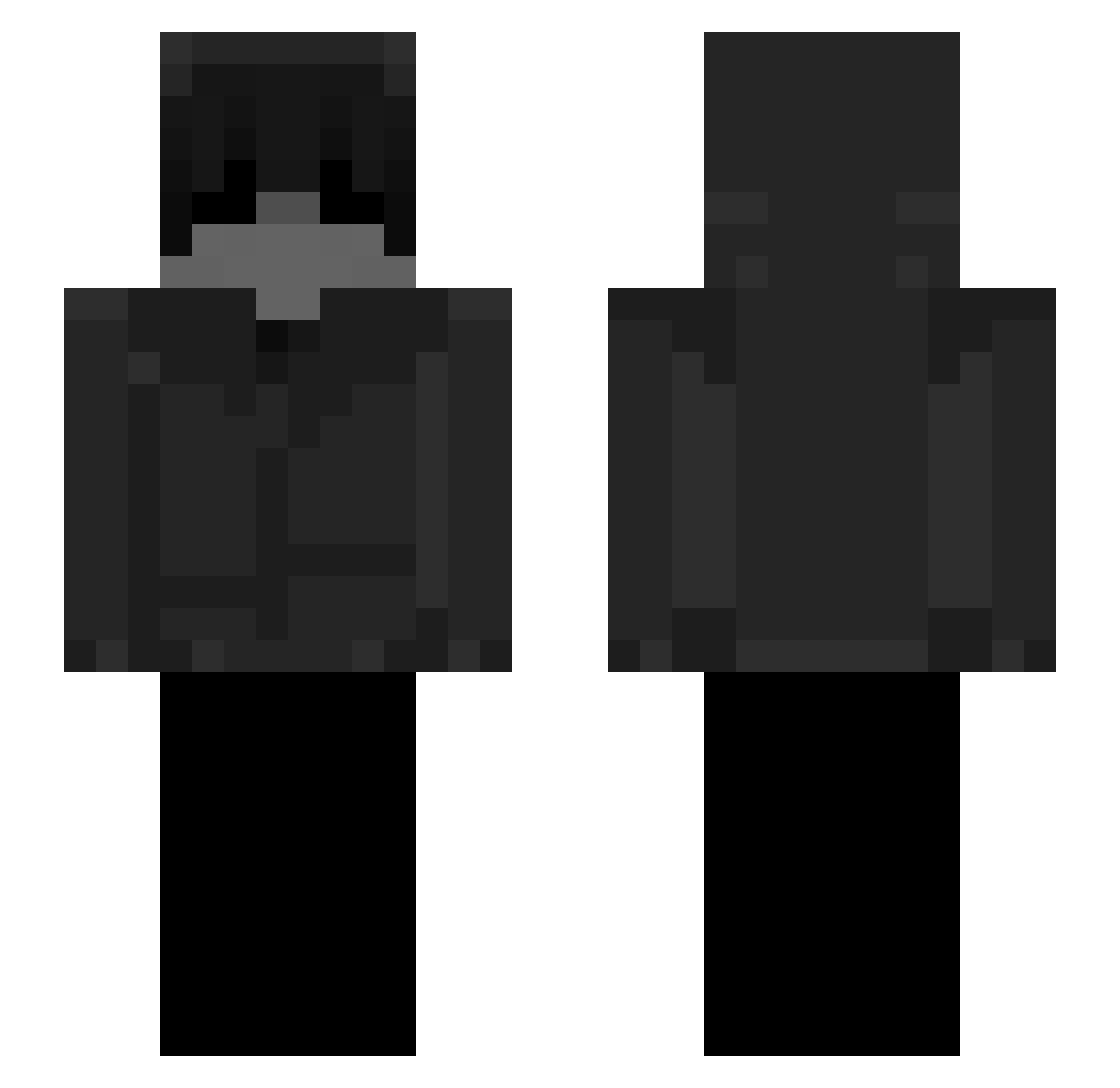 SFblair Minecraft skin, front and back view