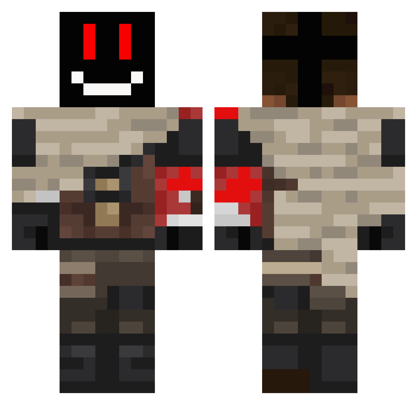 chartik_duckbill Minecraft skin, front and back view