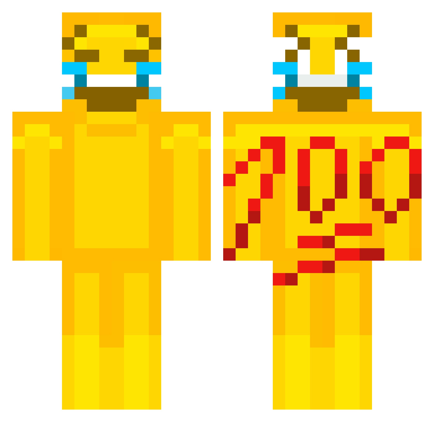 skylama Minecraft skin, front and back view