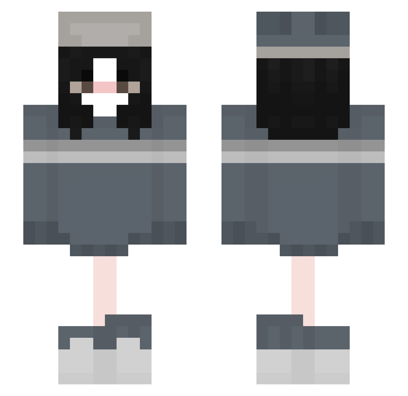 Isaahi Minecraft skin, front and back view