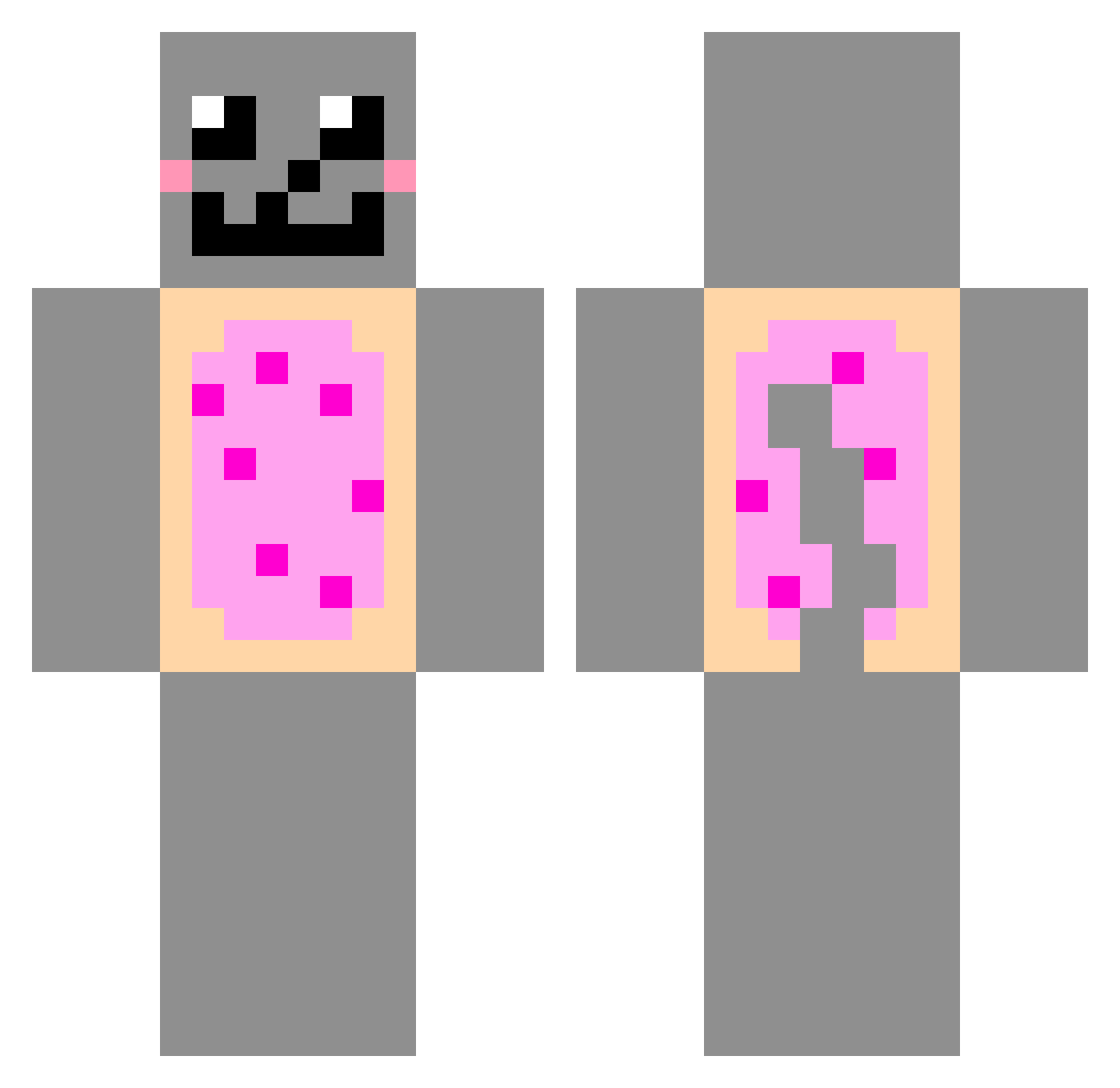 pao1 Minecraft skin, front and back view