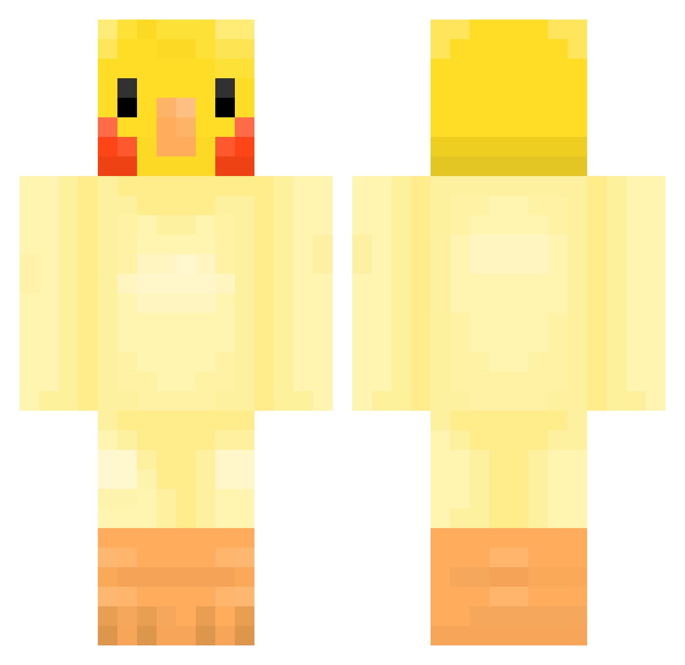 Jesuist Minecraft skin, front and back view