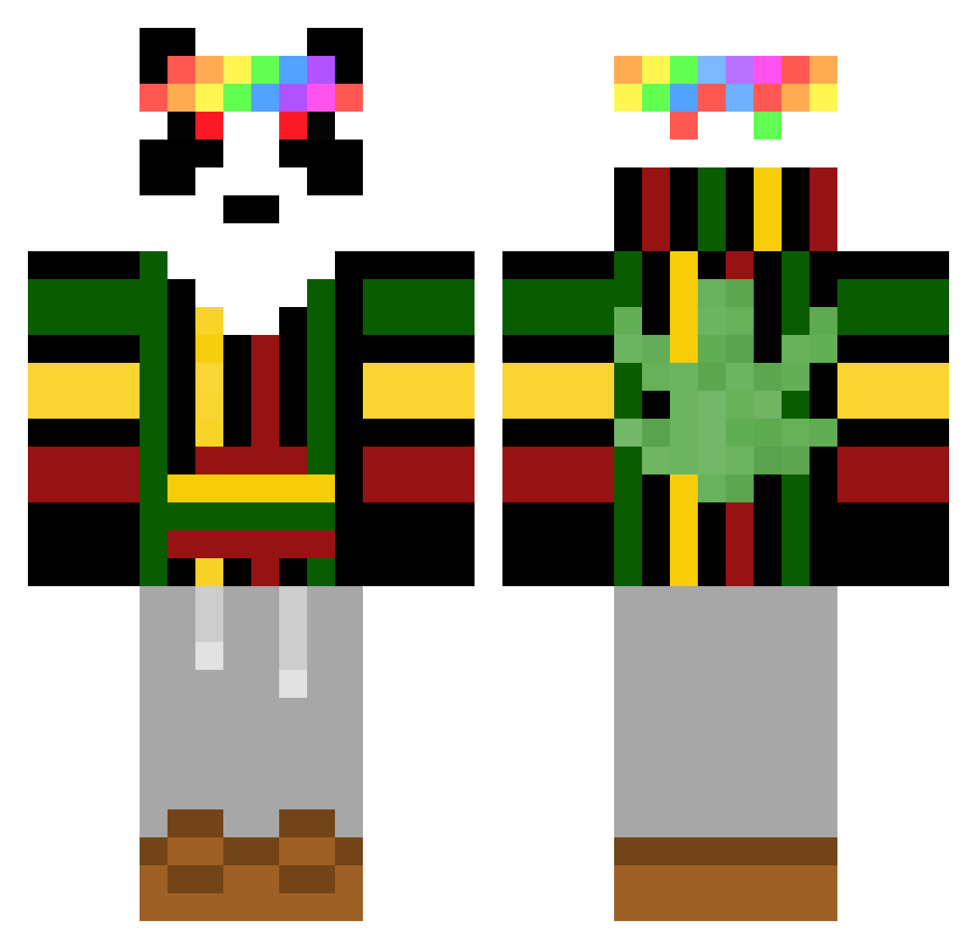 TekkAssen_ Minecraft skin, front and back view