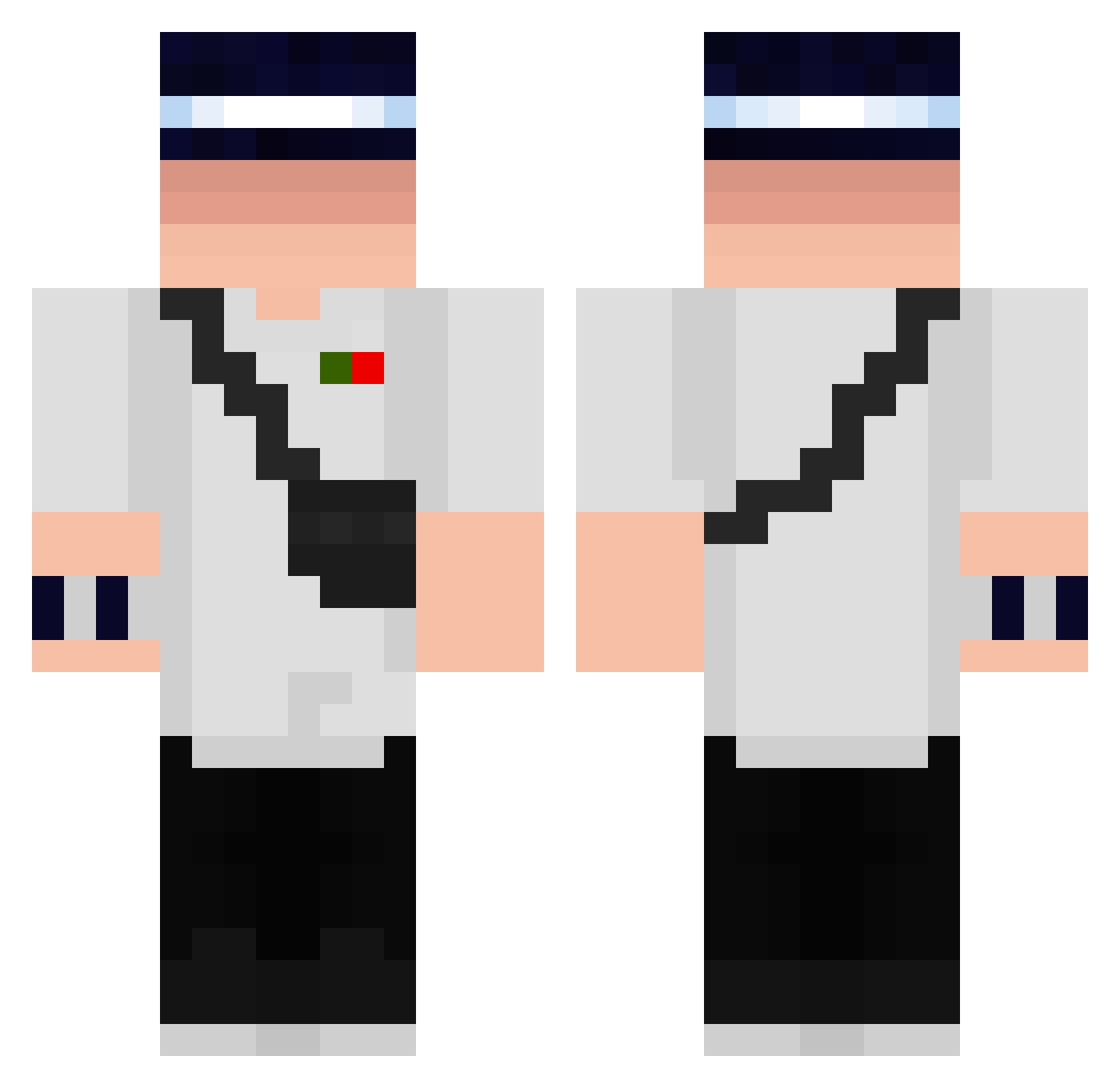 _qNh Minecraft skin, front and back view