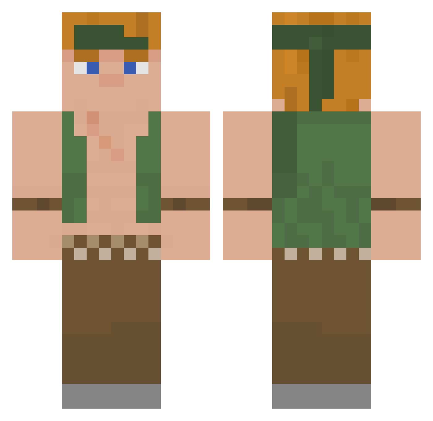 wedz0 Minecraft skin, front and back view
