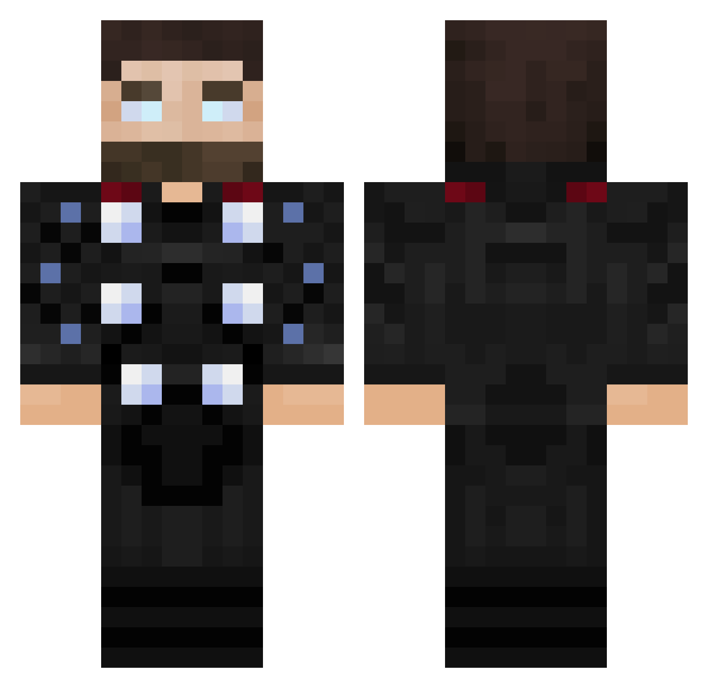 ThatAutieGuy Minecraft skin, front and back view