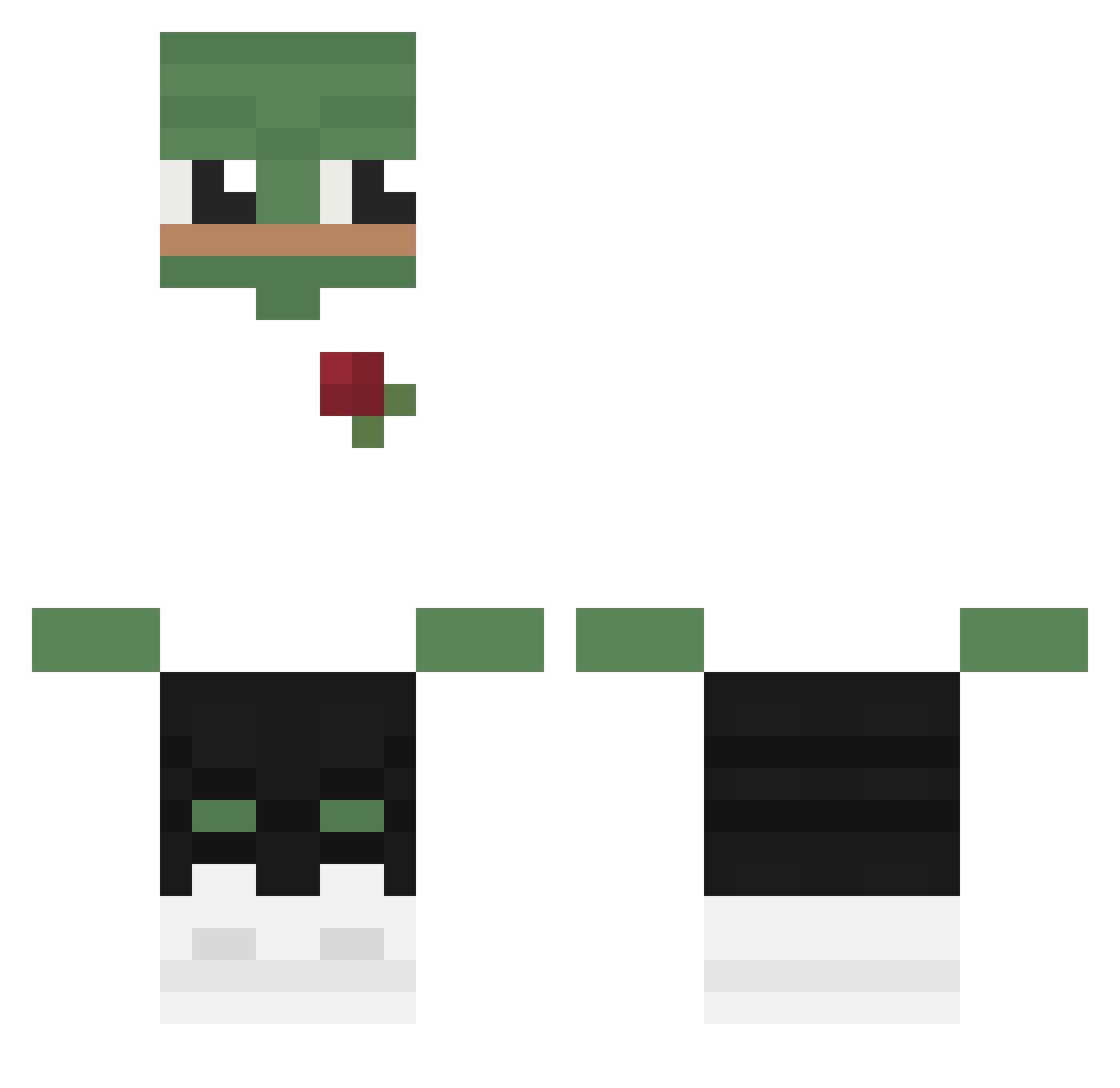 darkfrost_00 Minecraft skin, front and back view