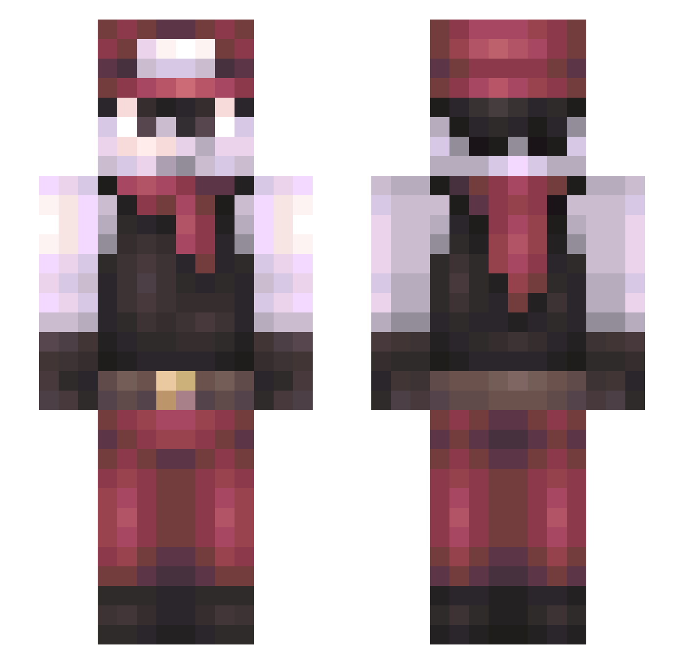 Reima_NS Minecraft skin, front and back view