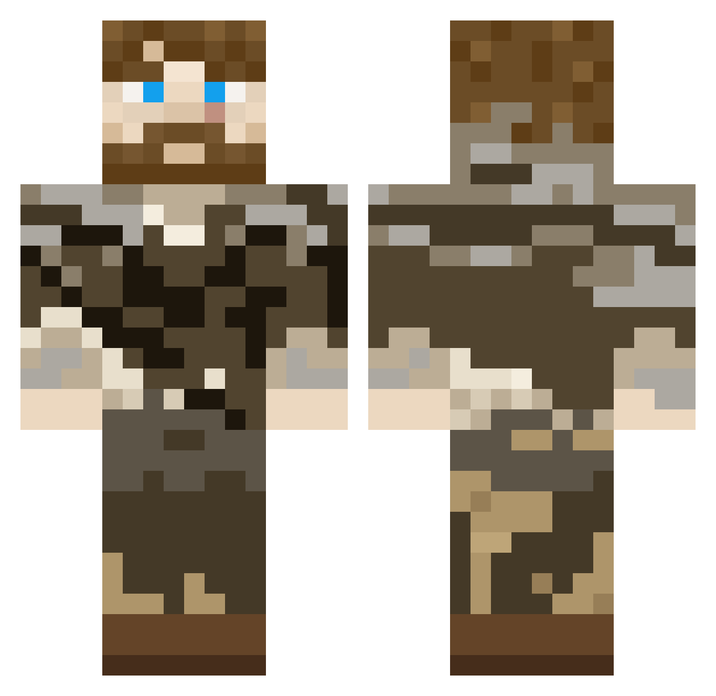 seniorduckyy Minecraft skin, front and back view