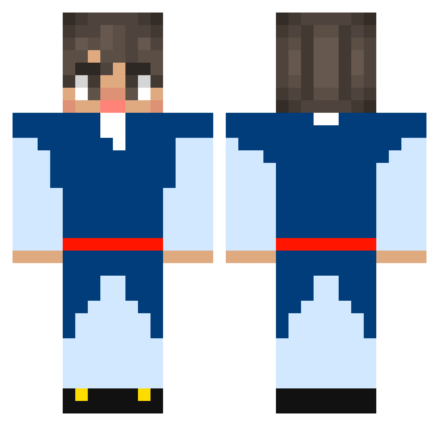 blueming1313 Minecraft skin, front and back view