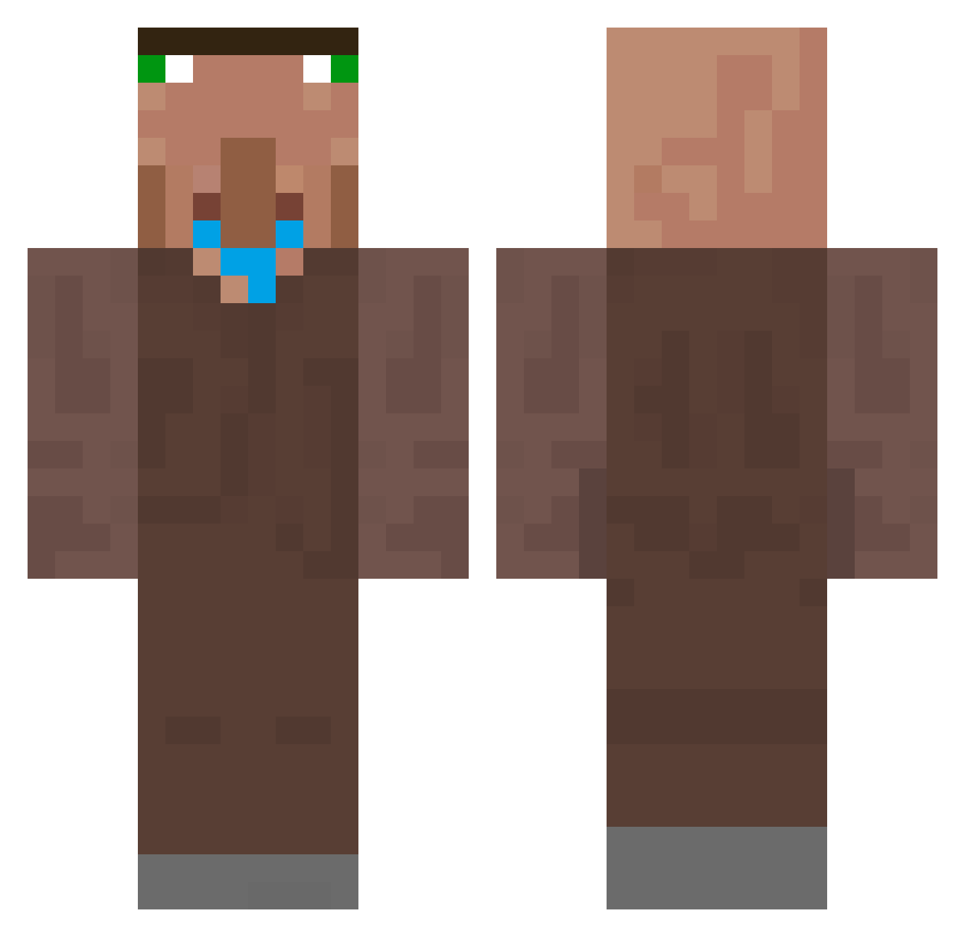 laoxiancai123 Minecraft skin, front and back view