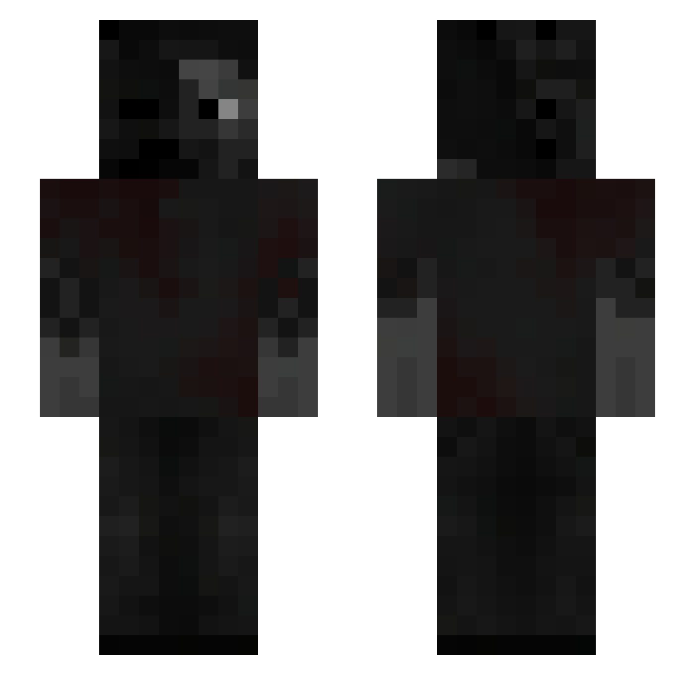 yksurge Minecraft skin, front and back view