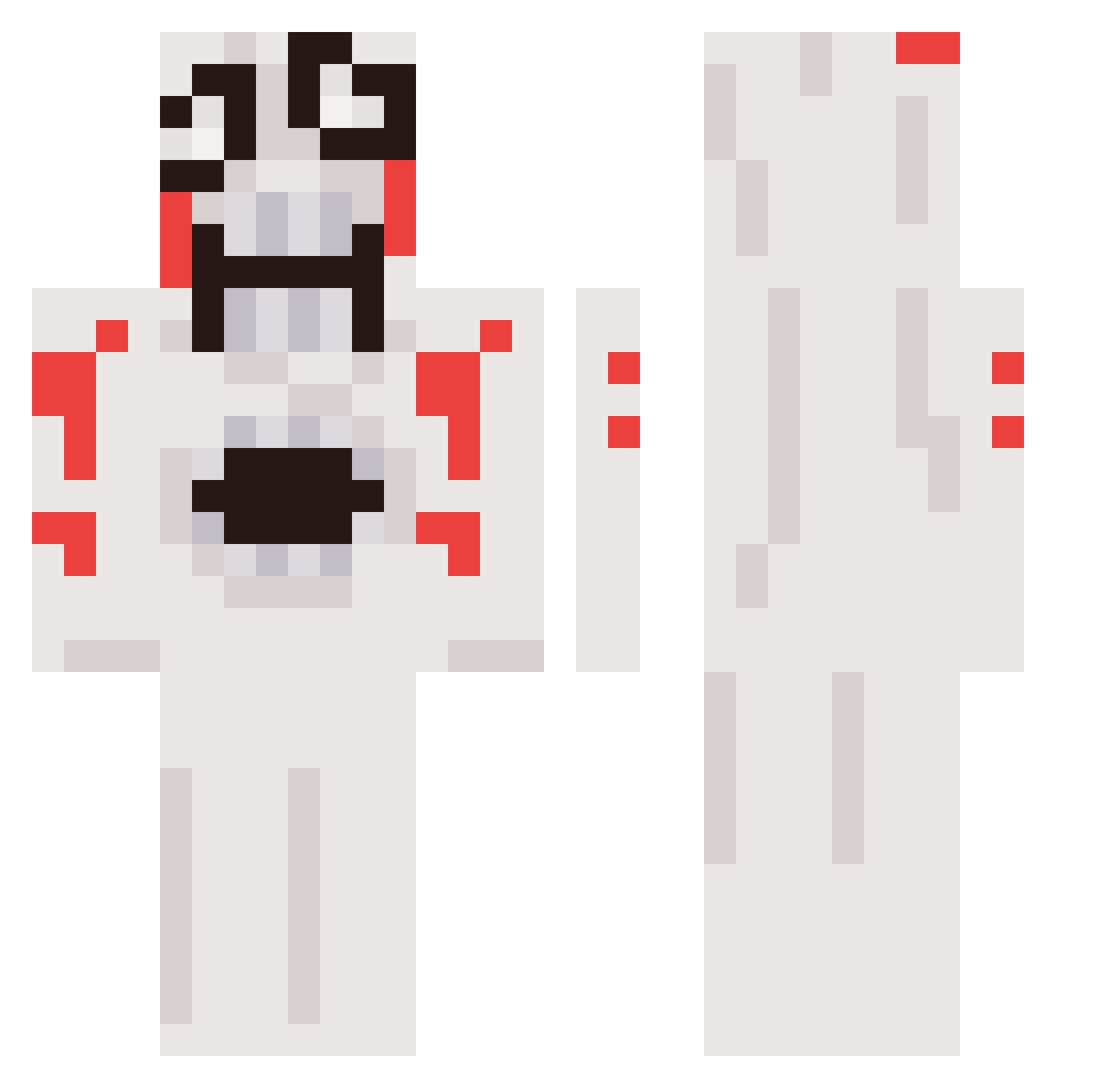ashlingooo Minecraft skin, front and back view
