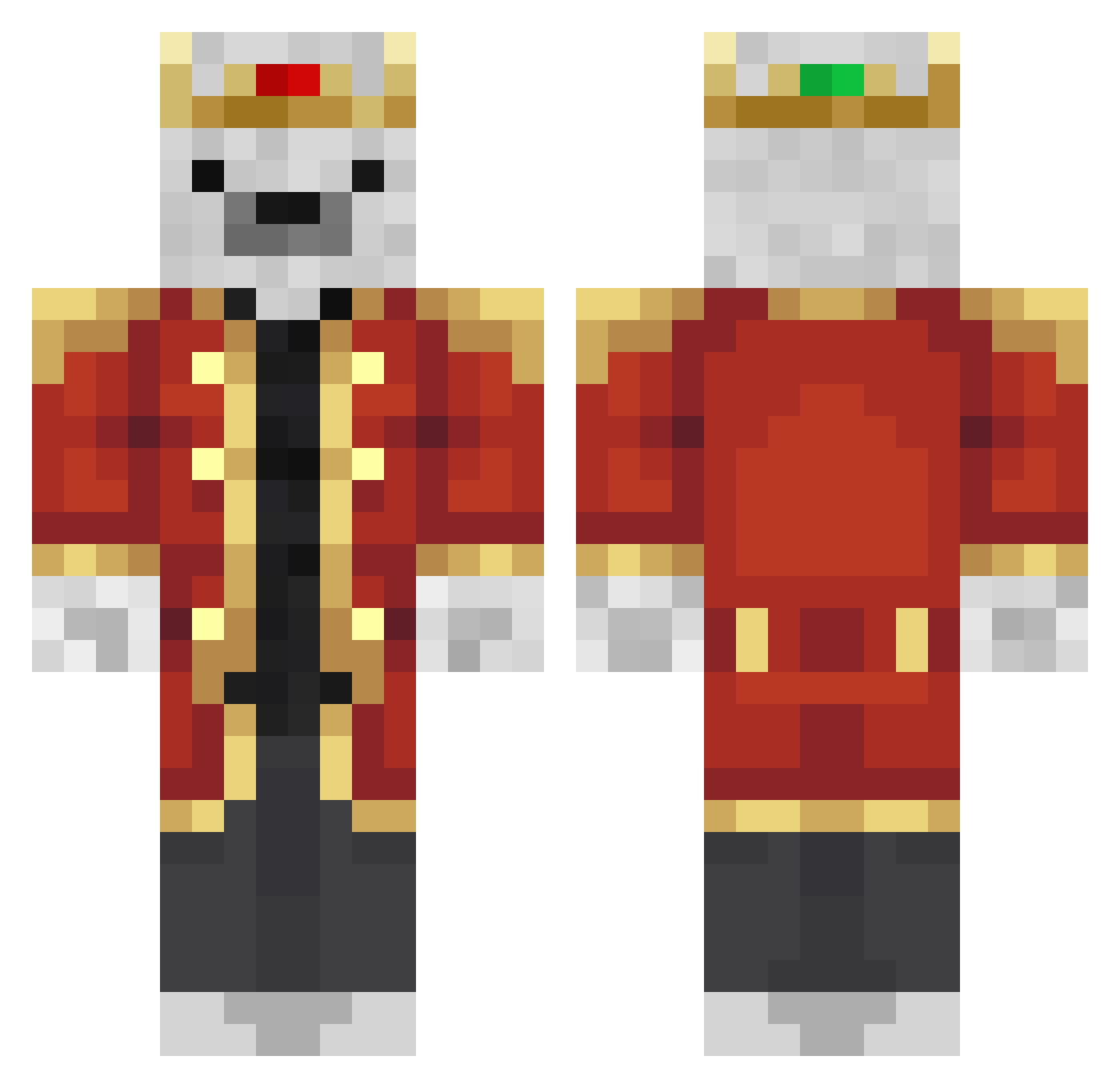 Jimmyayala890 Minecraft skin, front and back view