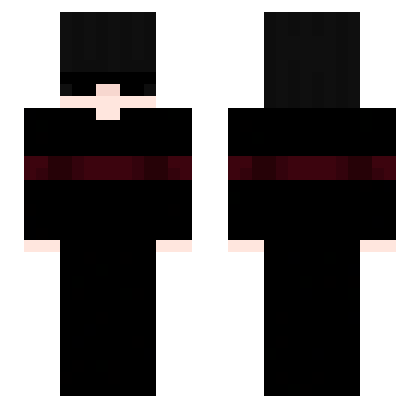 moarmy Minecraft skin, front and back view