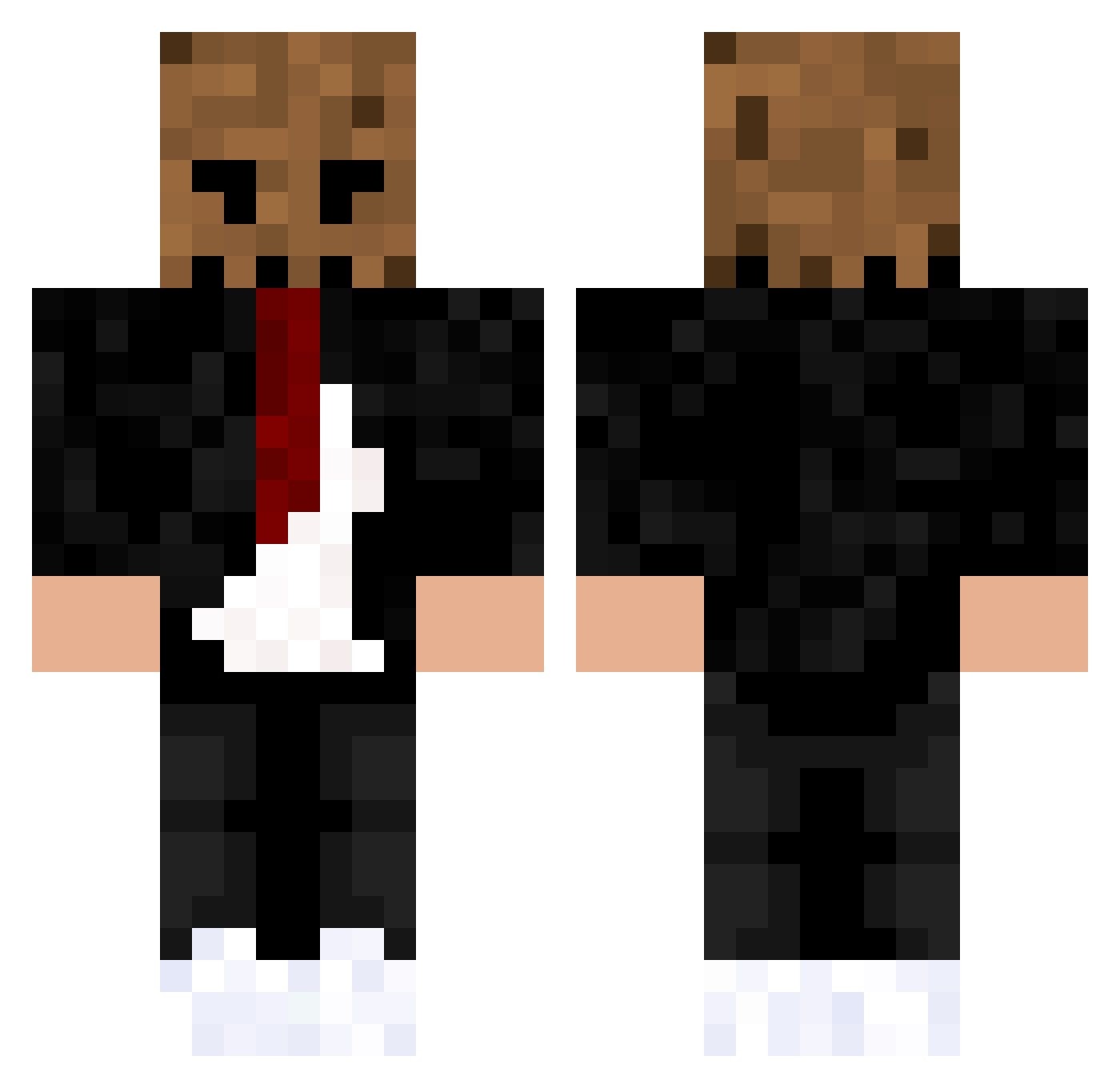 RealMichaelBuble Minecraft skin, front and back view