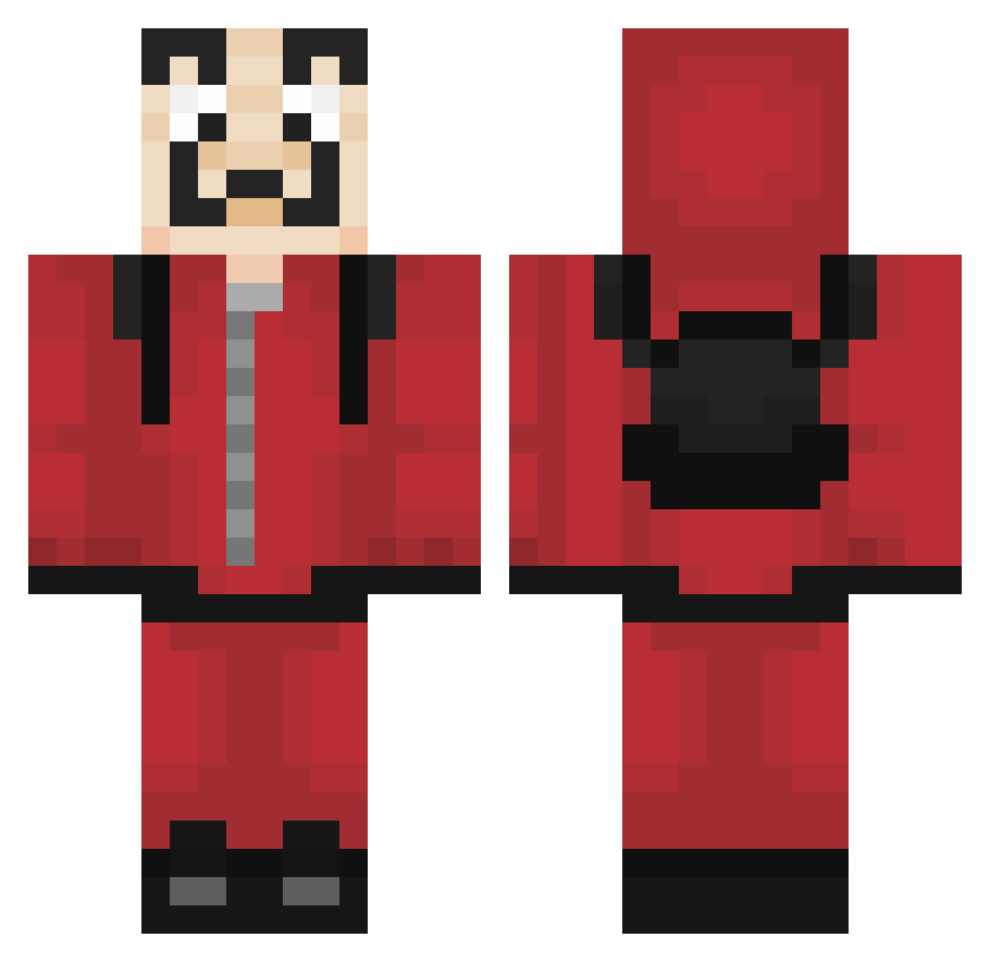 VarSiv99SFA51 Minecraft skin, front and back view