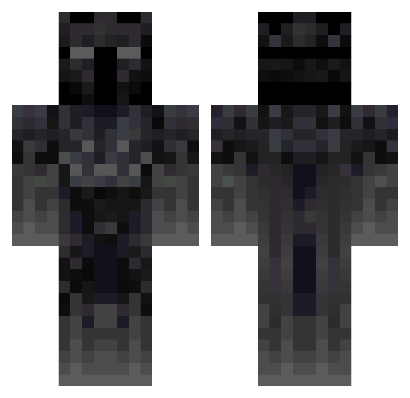 Tanttii Minecraft skin, front and back view