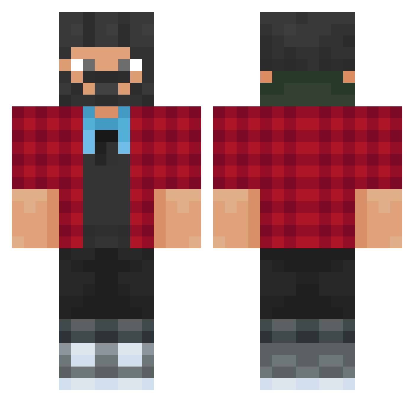 Oncegone83 Minecraft skin, front and back view