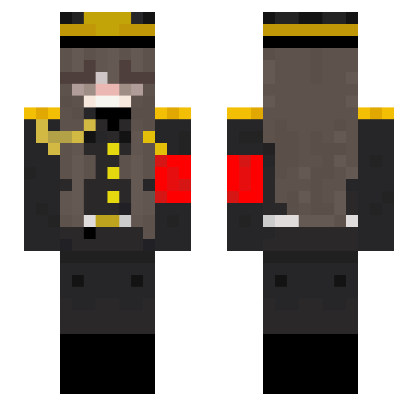 DARABSAS Minecraft skin, front and back view