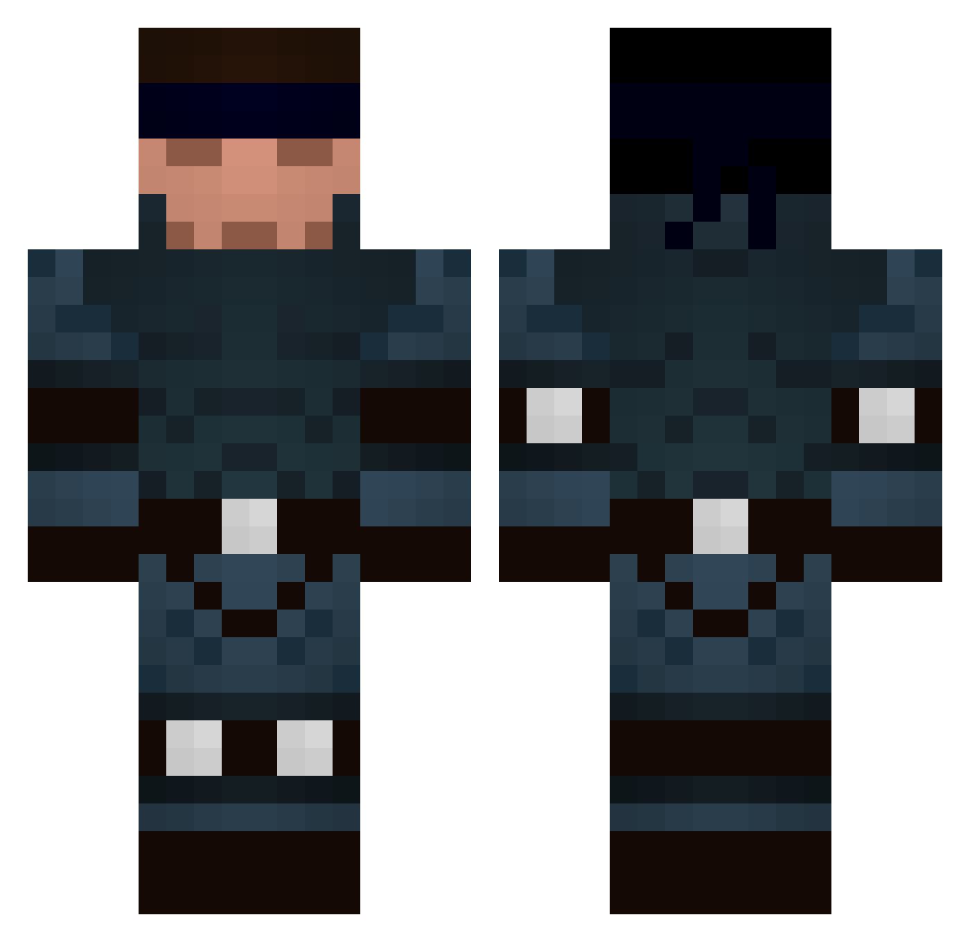 Tudwal Minecraft skin, front and back view