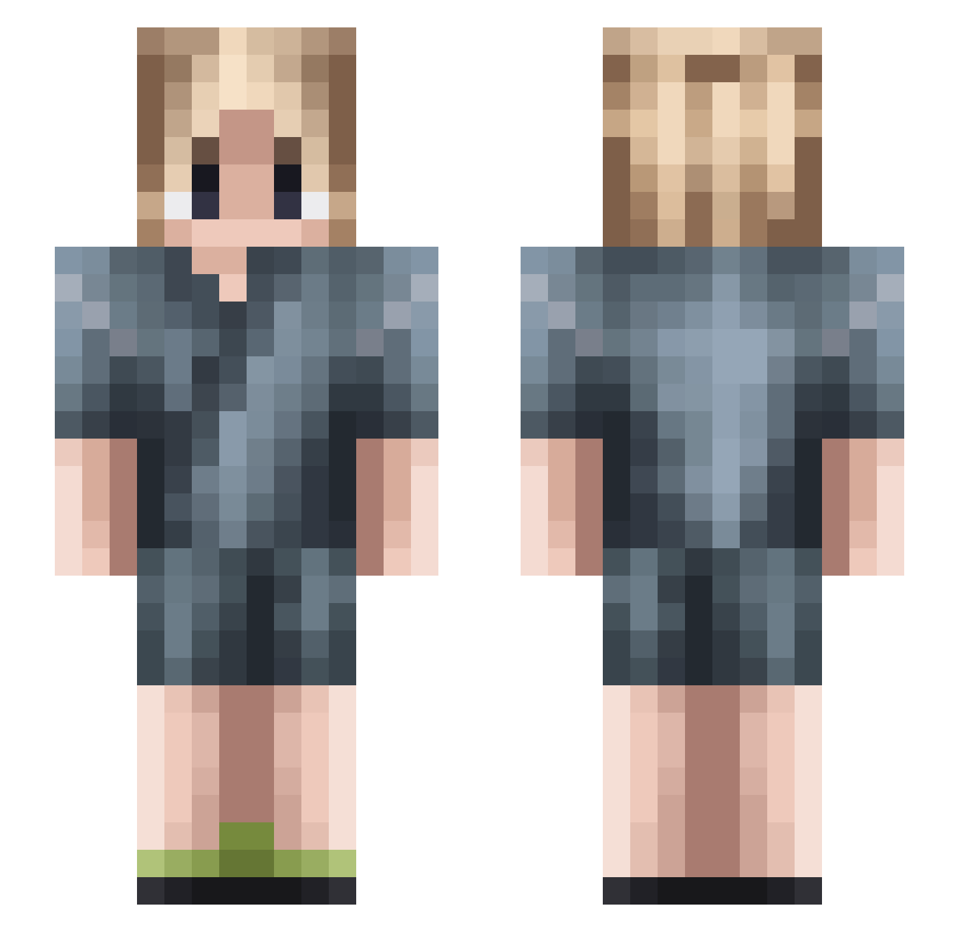 Mikqyy Minecraft skin, front and back view