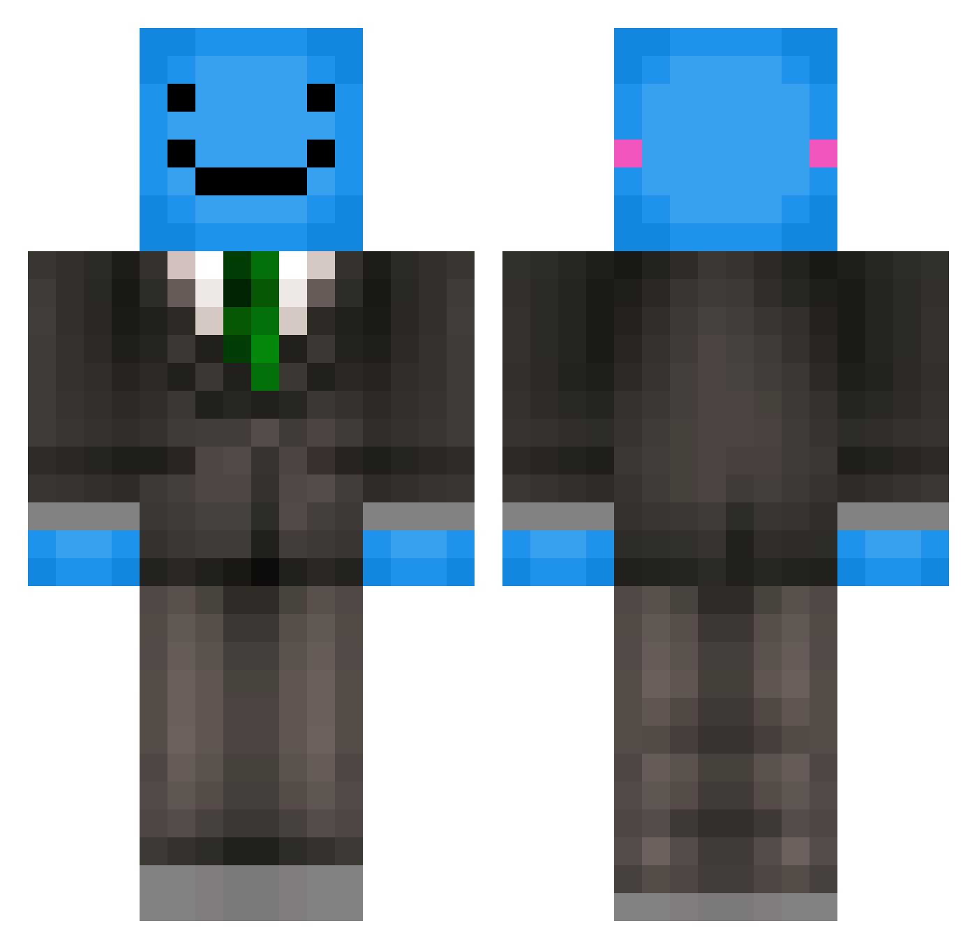McswaggerMerps Minecraft skin, front and back view
