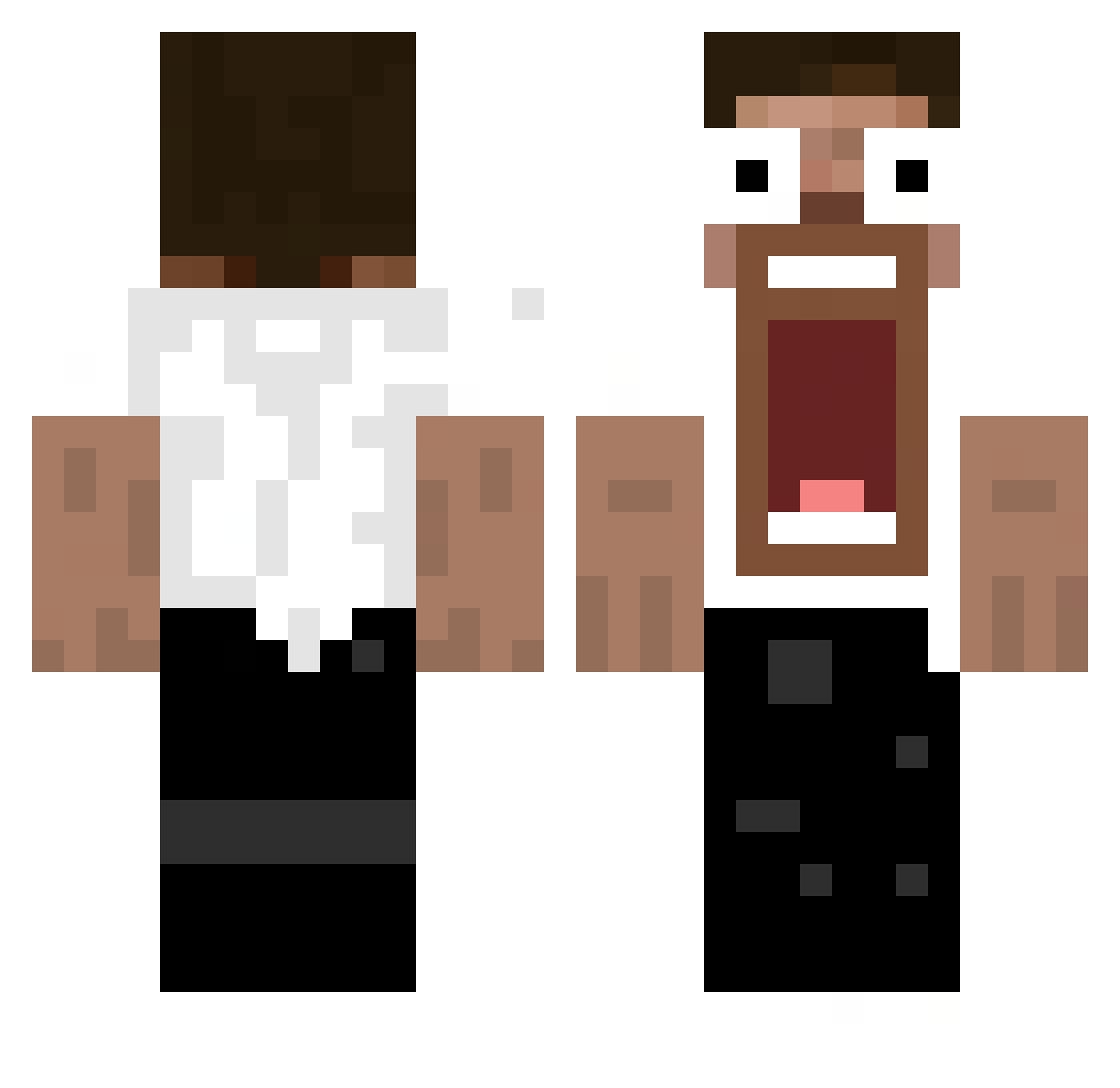 TheMattyLight Minecraft skin, front and back view