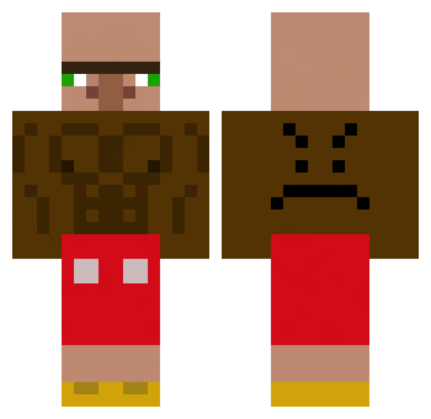 iShirt Minecraft skin, front and back view