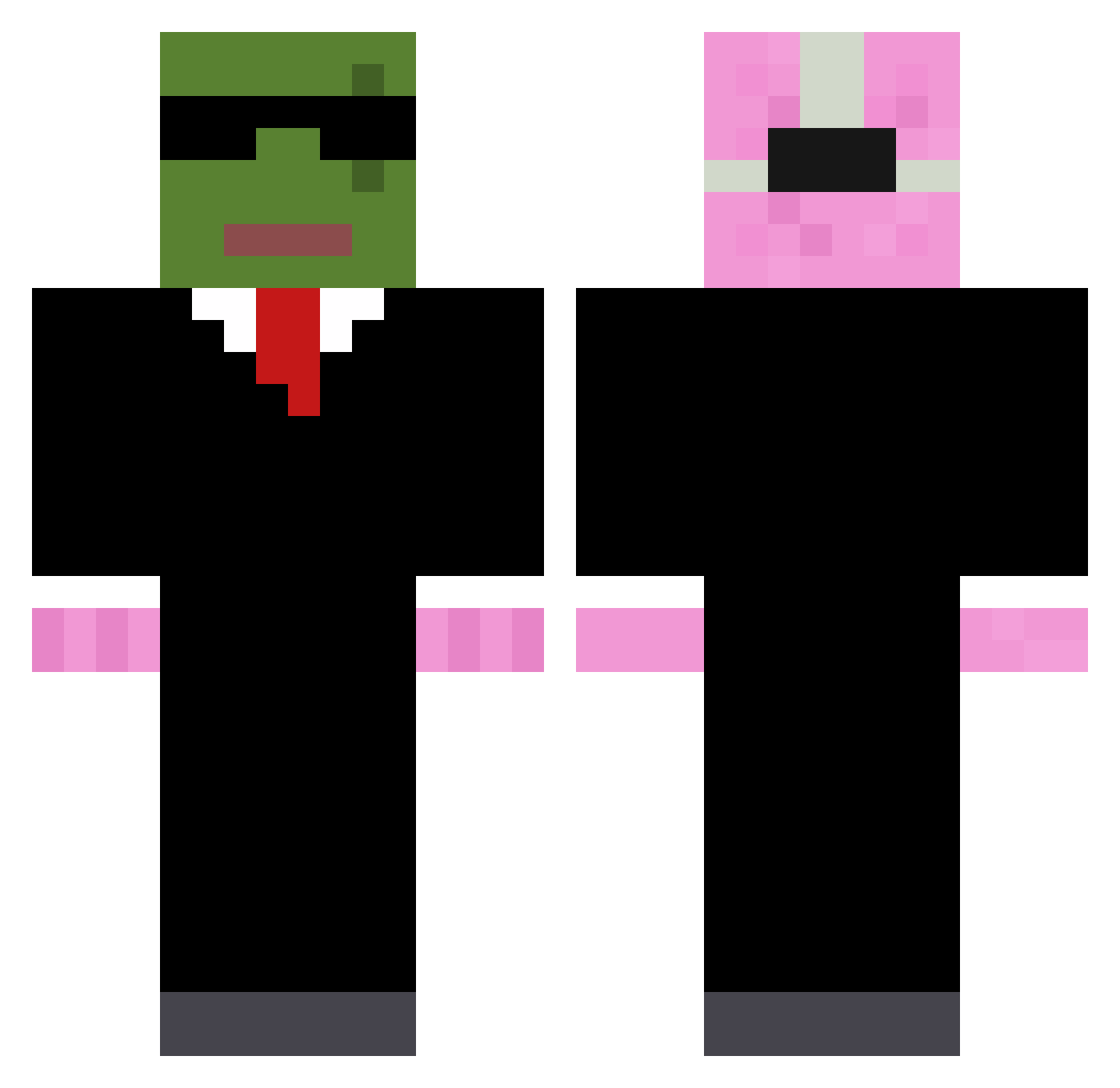Decoll Minecraft skin, front and back view