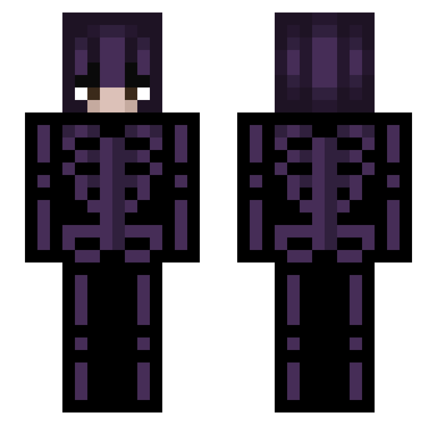 Iam_OnlyDino Minecraft skin, front and back view