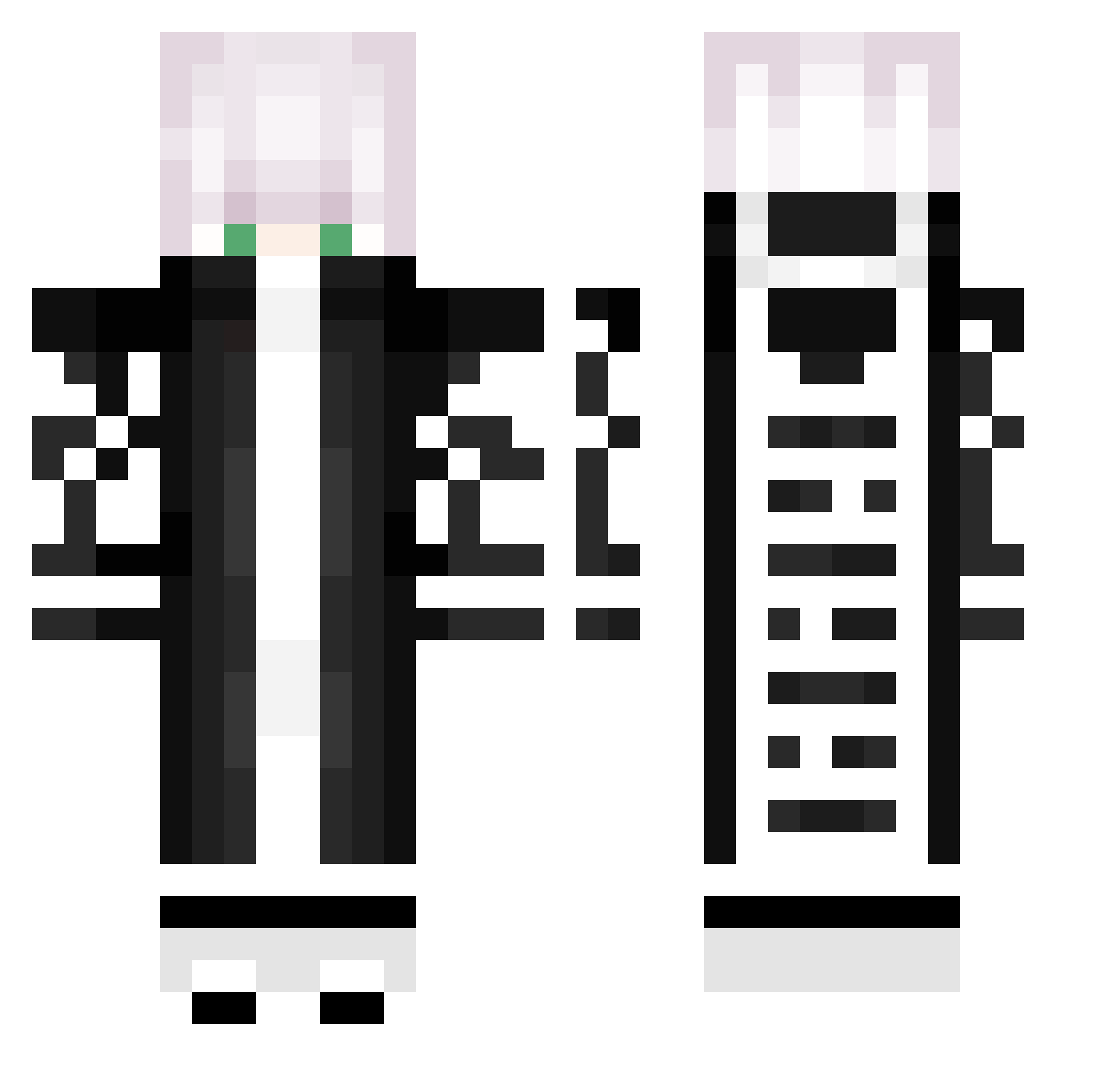 Lord_Valantrix Minecraft skin, front and back view