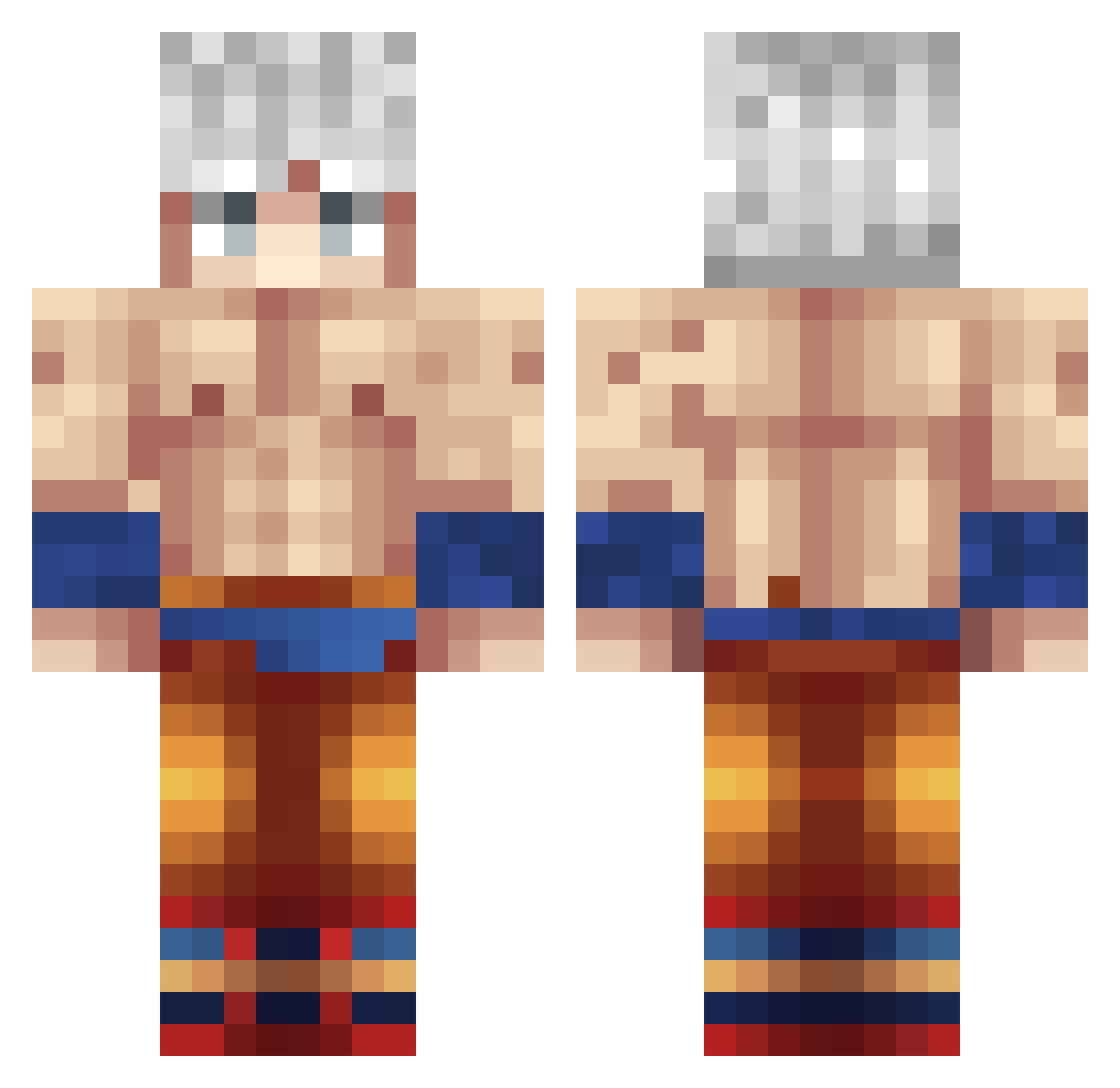 guri224 Minecraft skin, front and back view