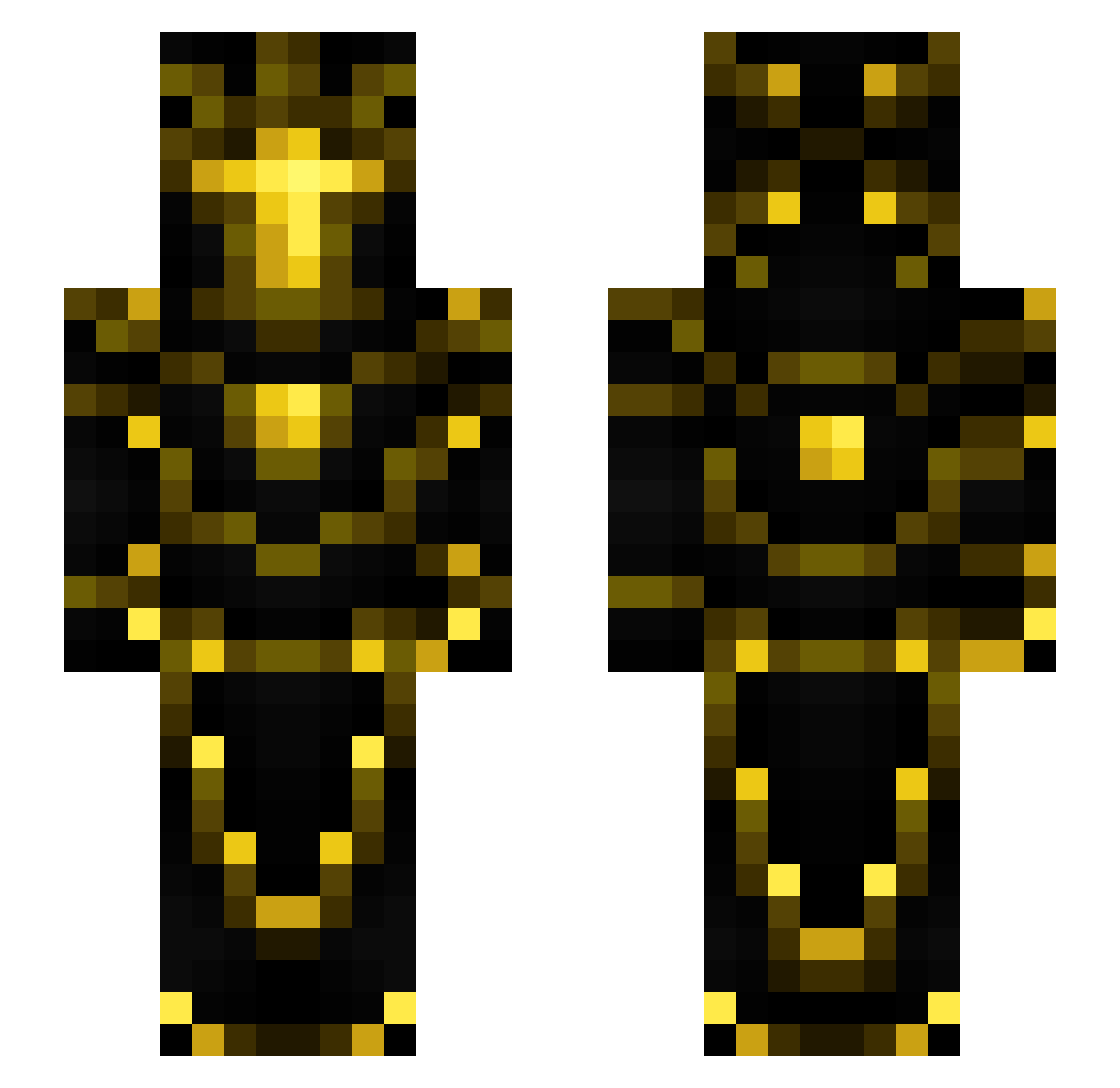 DortHit_ef112f01 Minecraft skin, front and back view