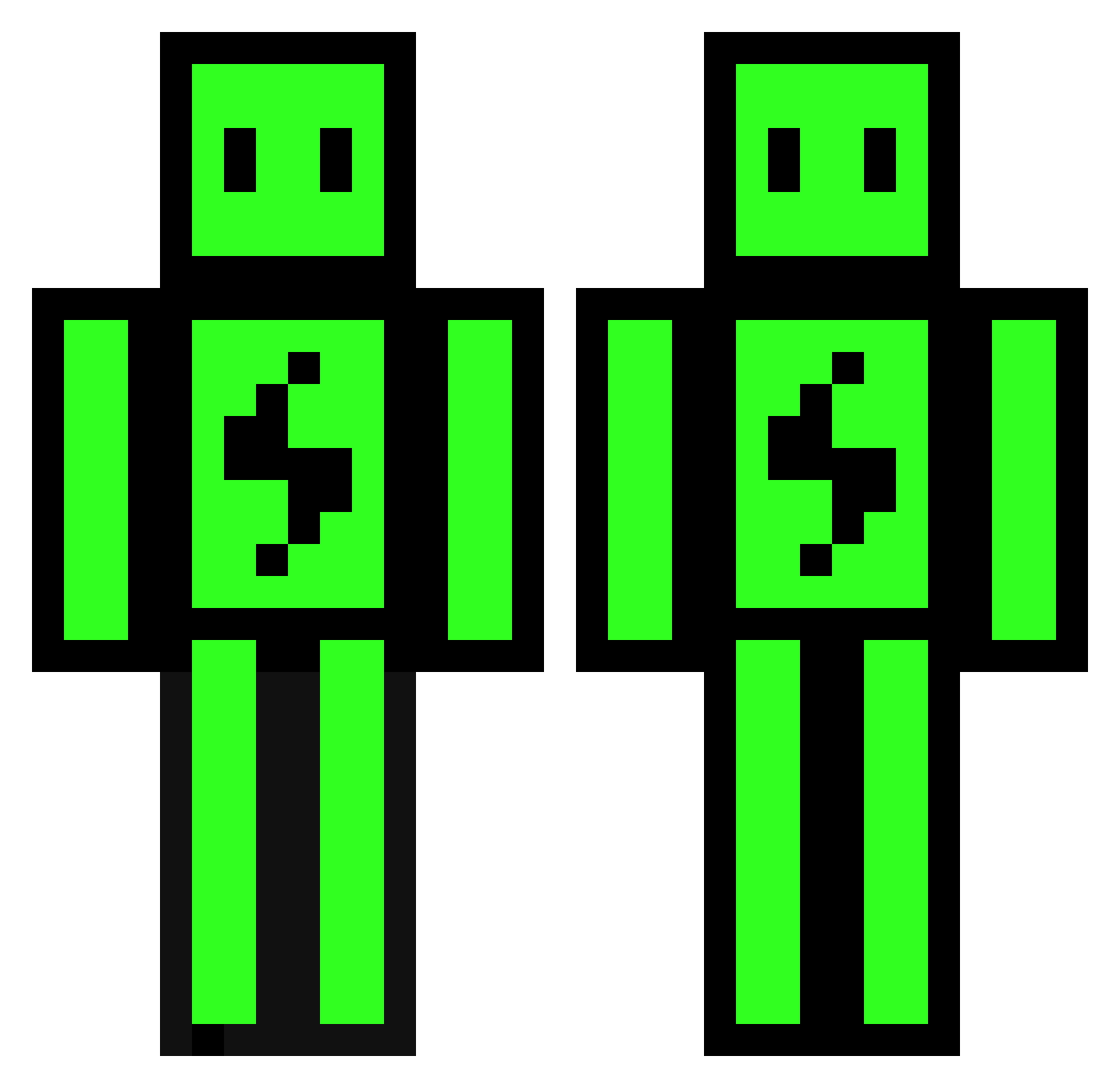 Mine_SCUM Minecraft skin, front and back view
