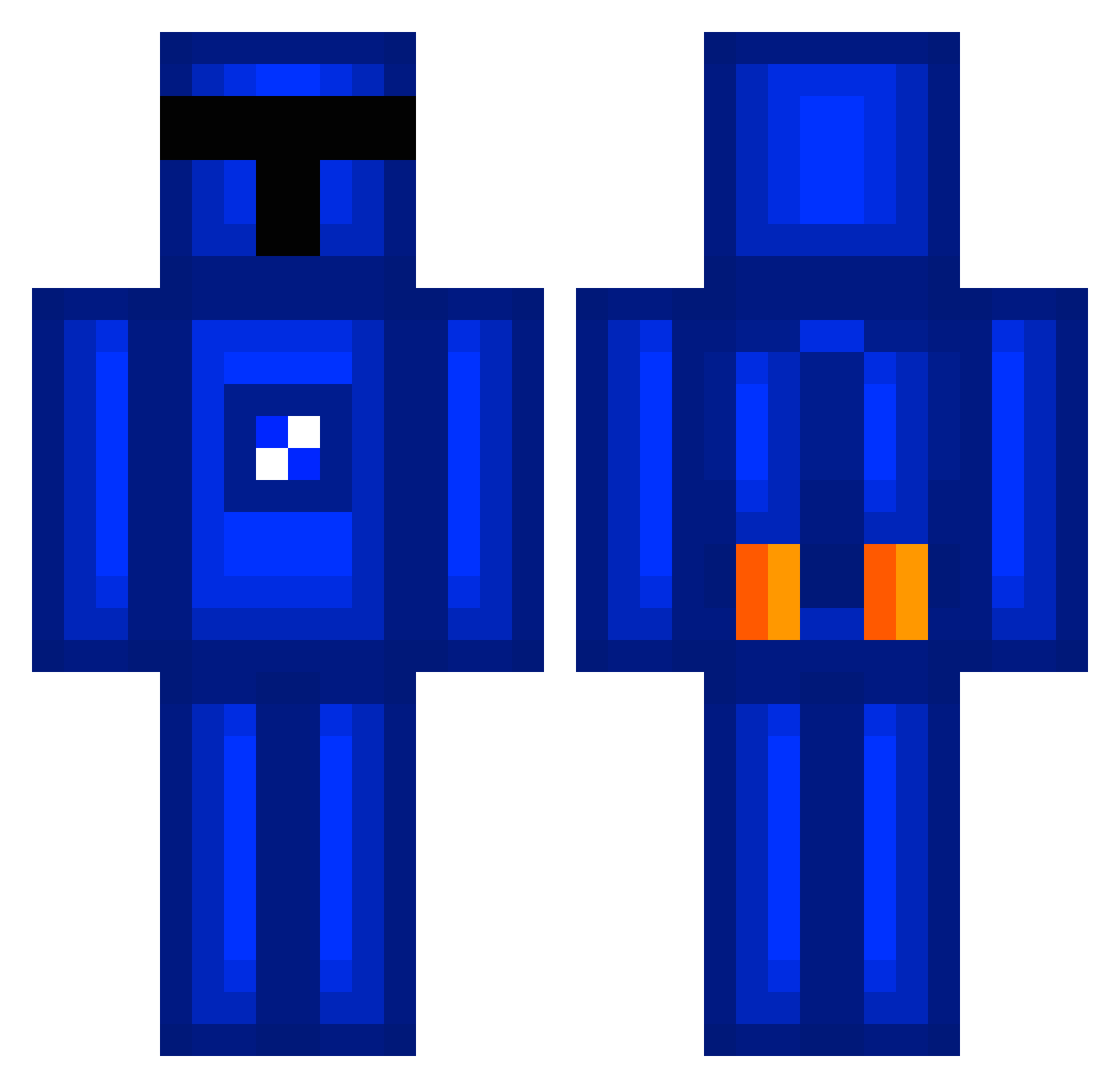 jbrigz88 Minecraft skin, front and back view