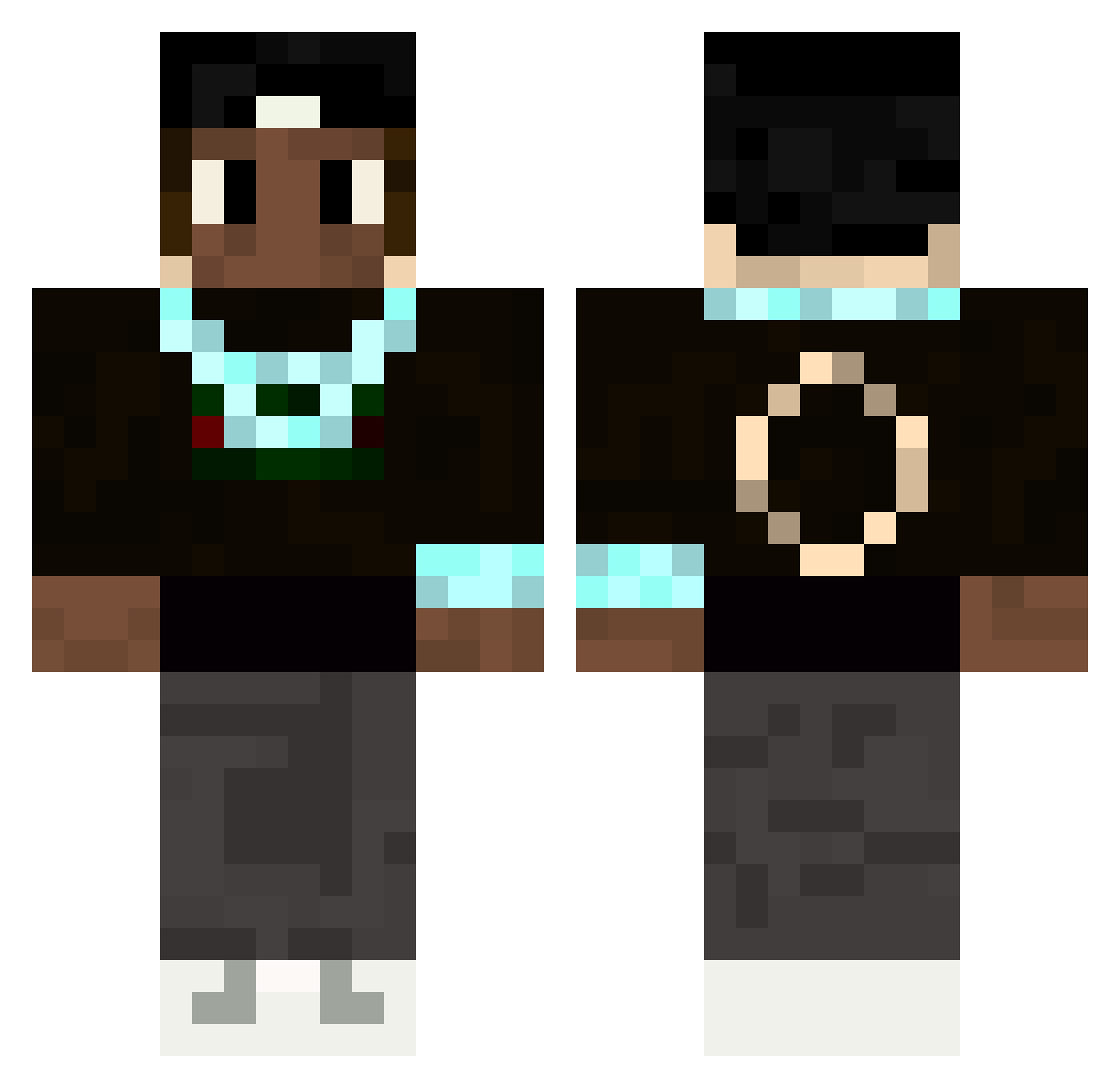 Anjavolimte Minecraft skin, front and back view
