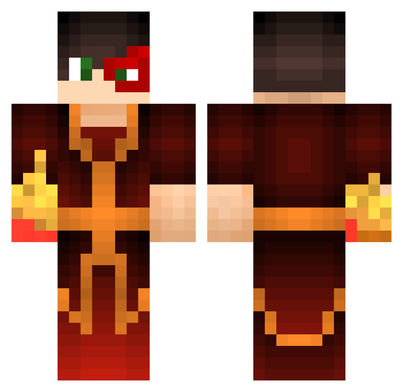 GAMELOFT27 Minecraft skin, front and back view