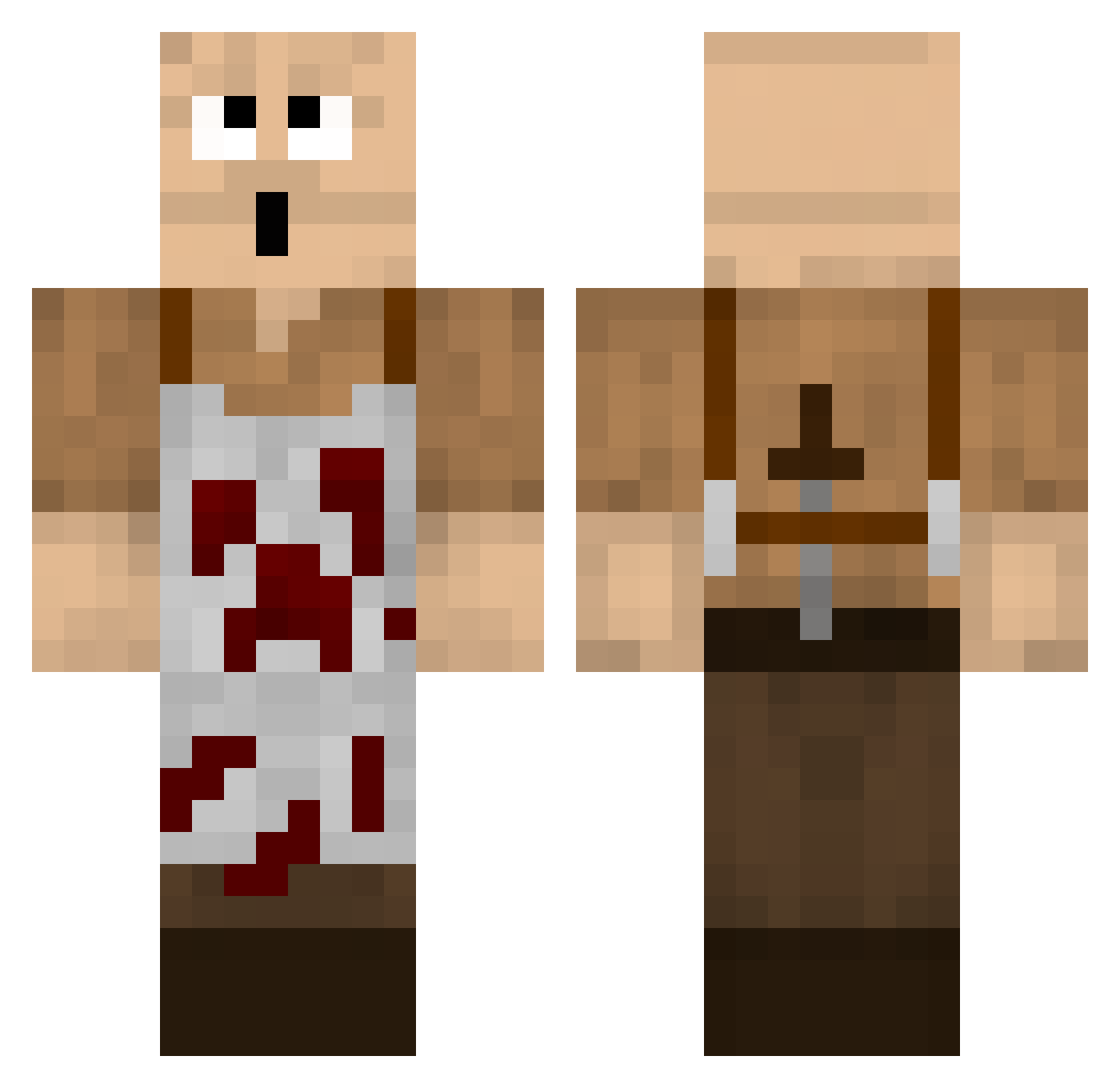 Kabel Minecraft skin, front and back view