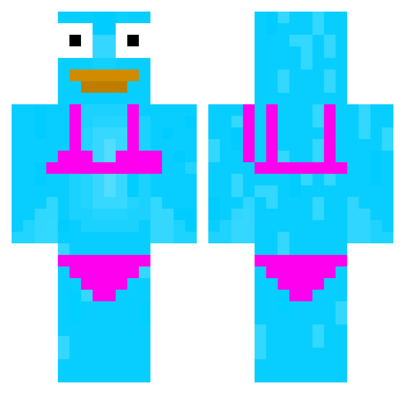 ZzLuan_G0DzZ Minecraft skin, front and back view