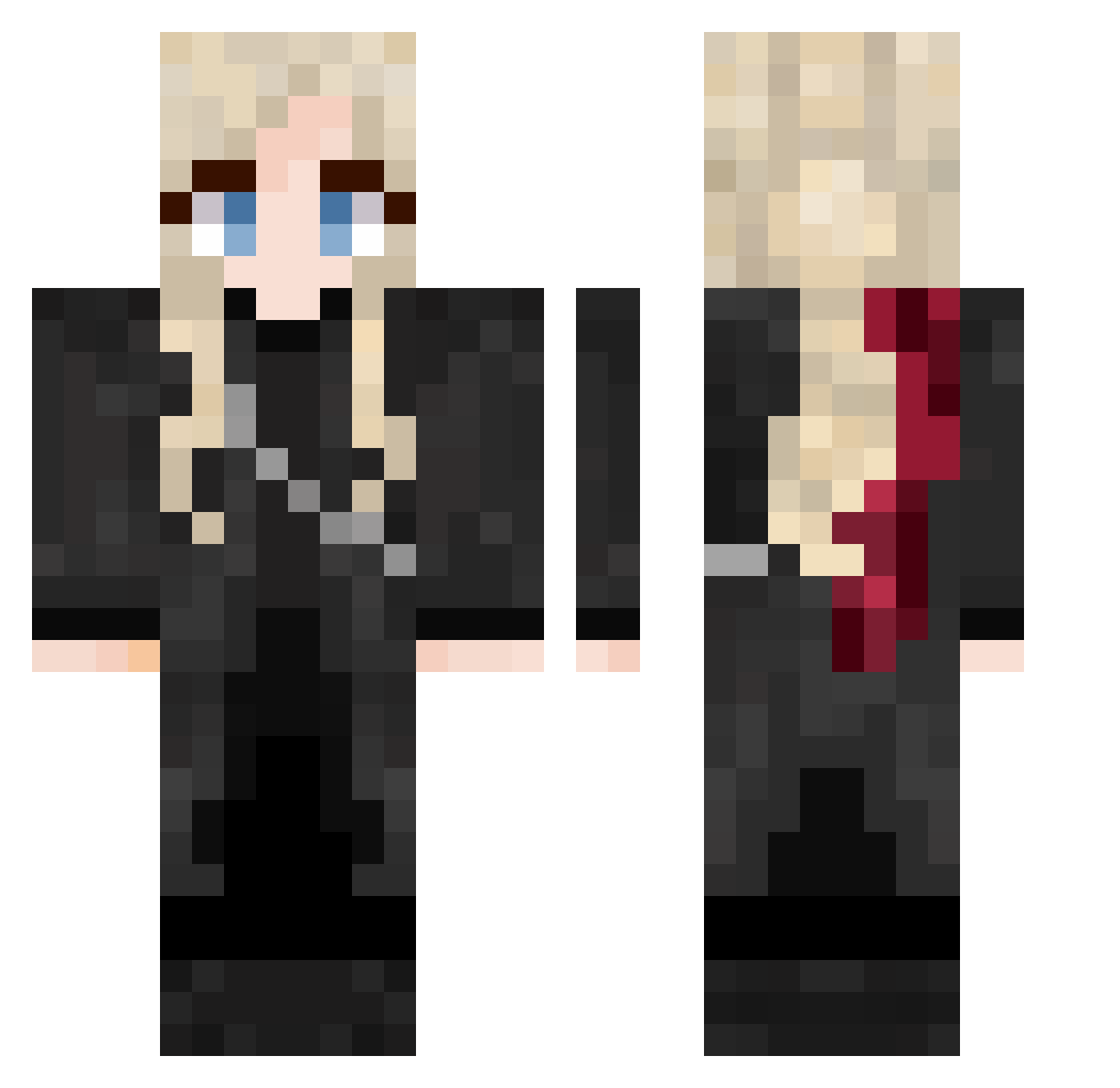 GreatConquest Minecraft skin, front and back view