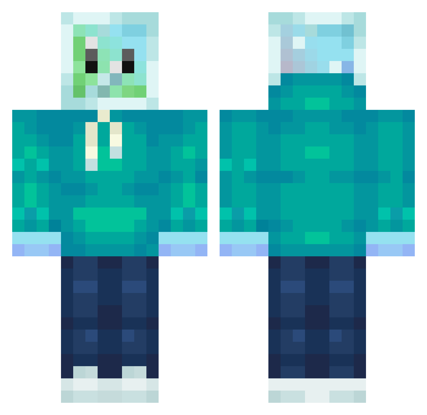 turfguy2003 Minecraft skin, front and back view
