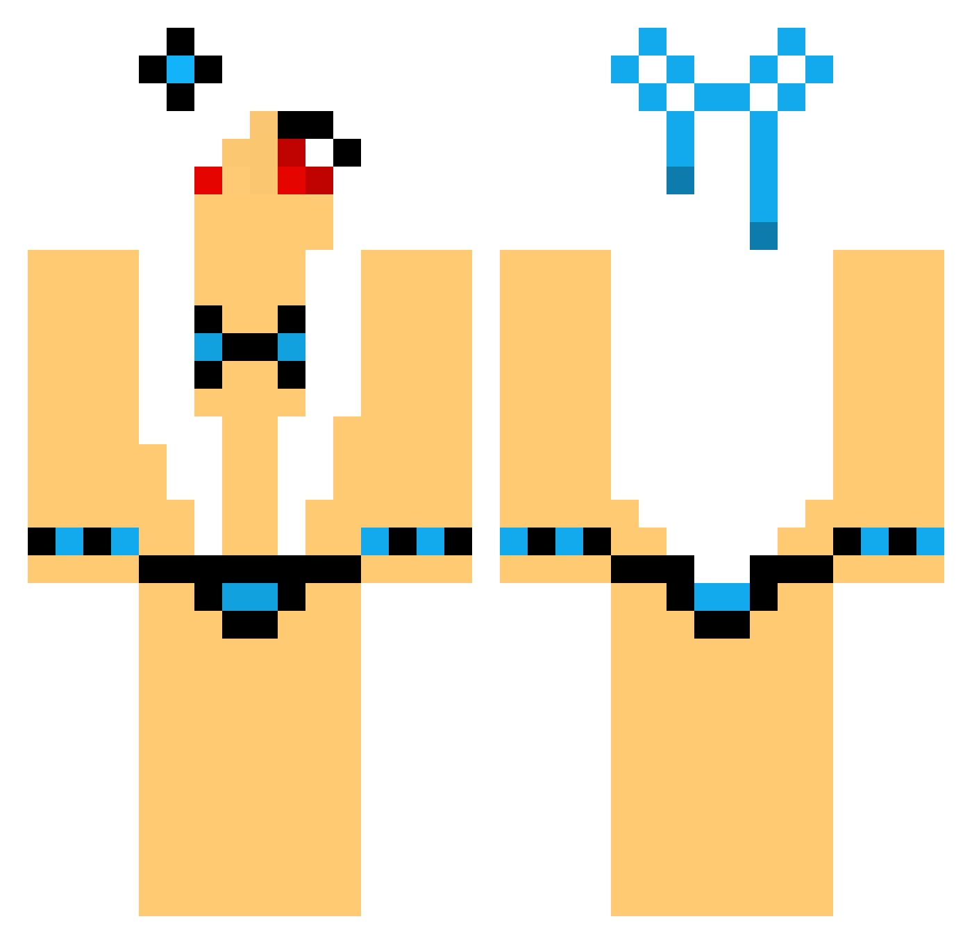 CasperGGS Minecraft skin, front and back view