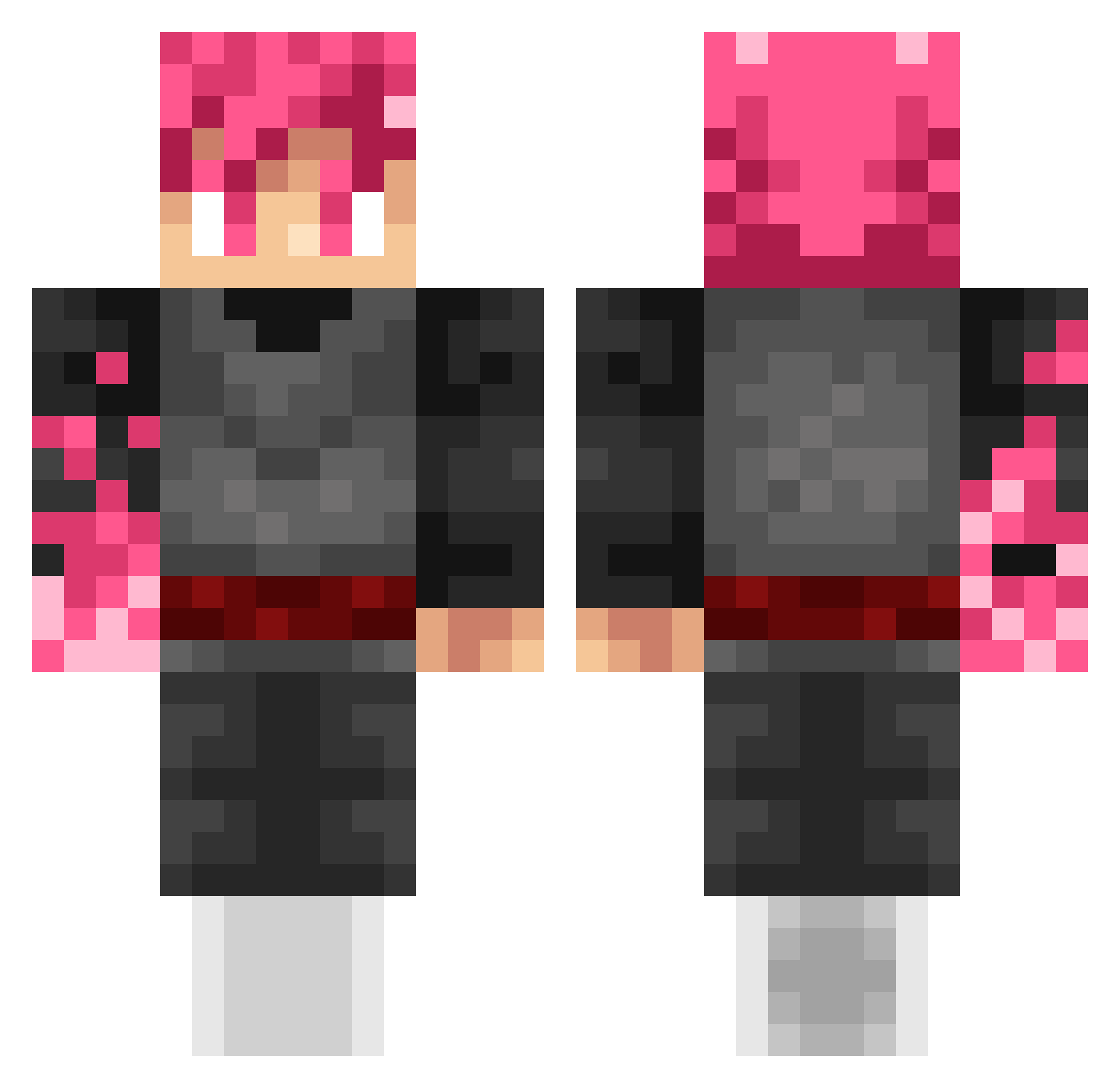KaiwZe Minecraft skin, front and back view