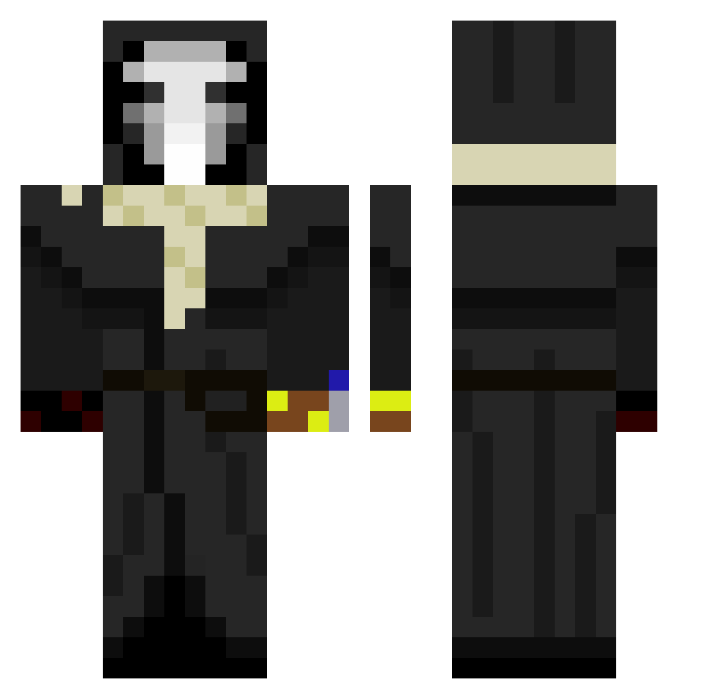 NguyenTendo Minecraft skin, front and back view